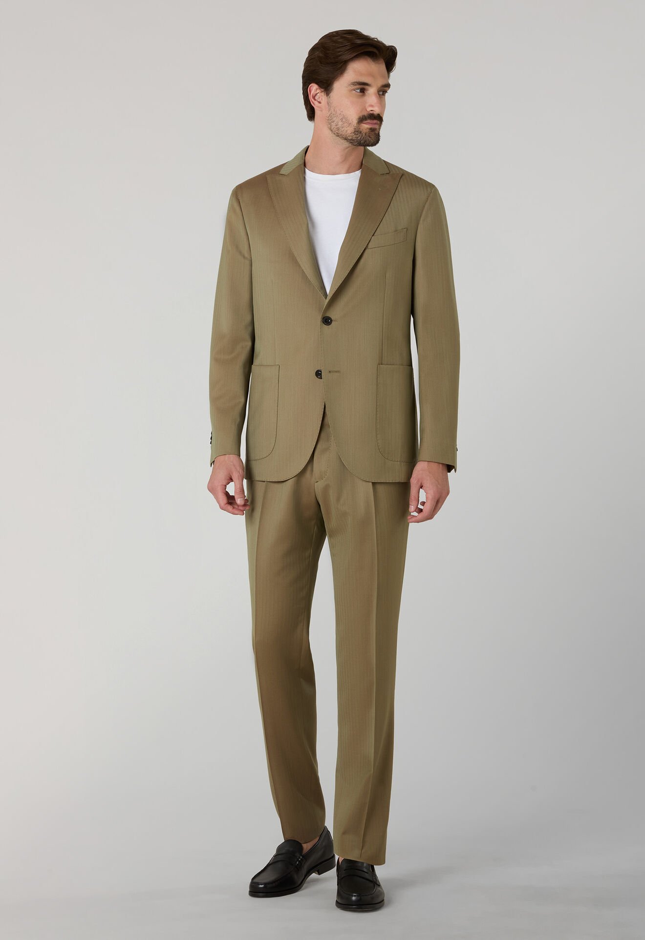 Boglioli Solaro Herringbone K-Suit Light Brown N63H2ESB6123001506R0550