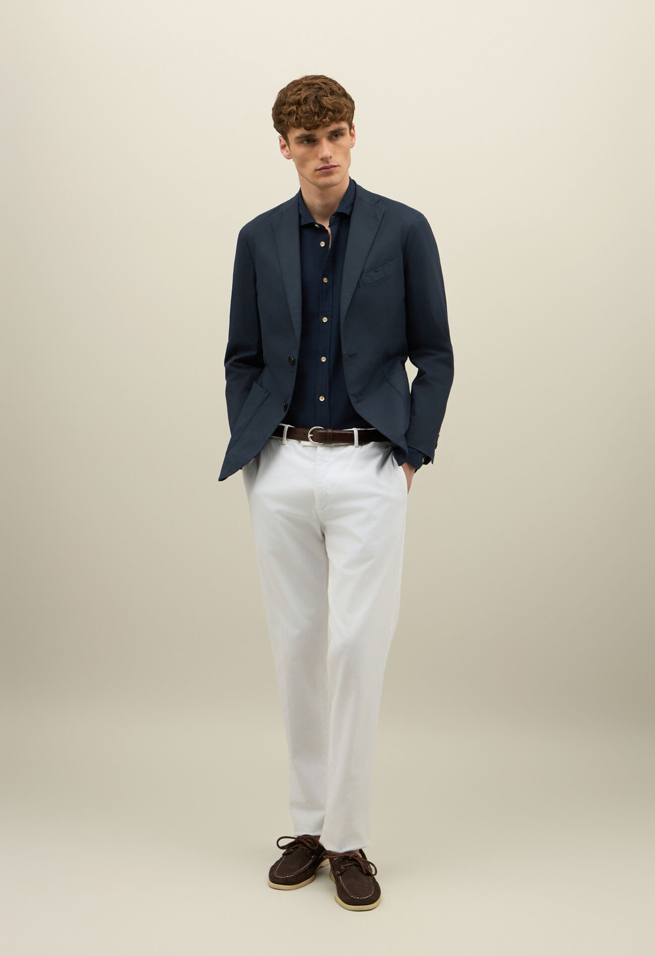 Boglioli Garment Dyed Cotton K-Jacket Blue N1302QSB542400150R0784