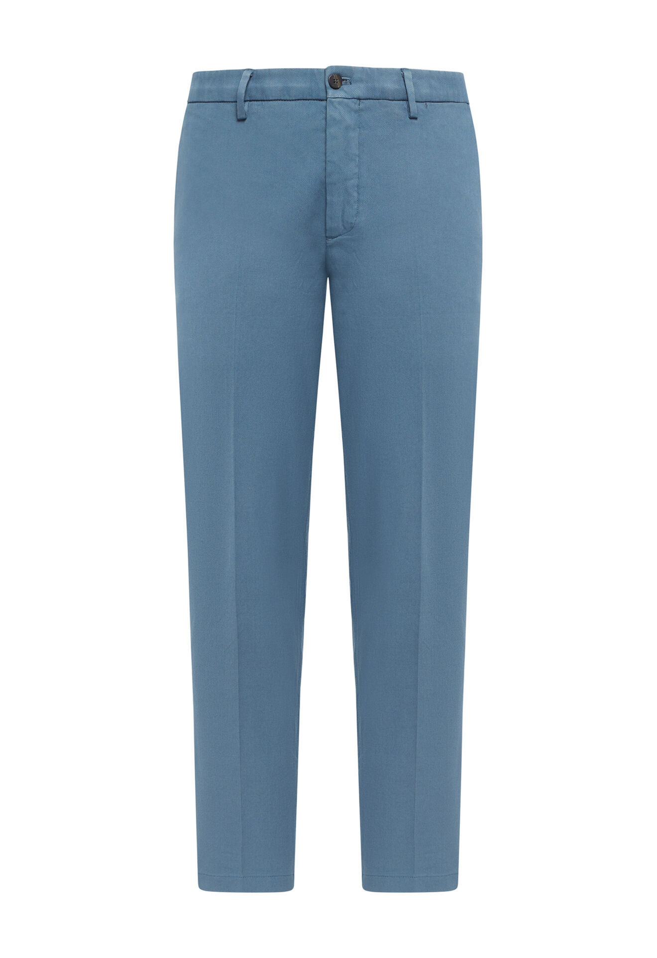 Boglioli Sky blue stretch cotton piqué trousers Sky blue 80915QBAP420001086R0660