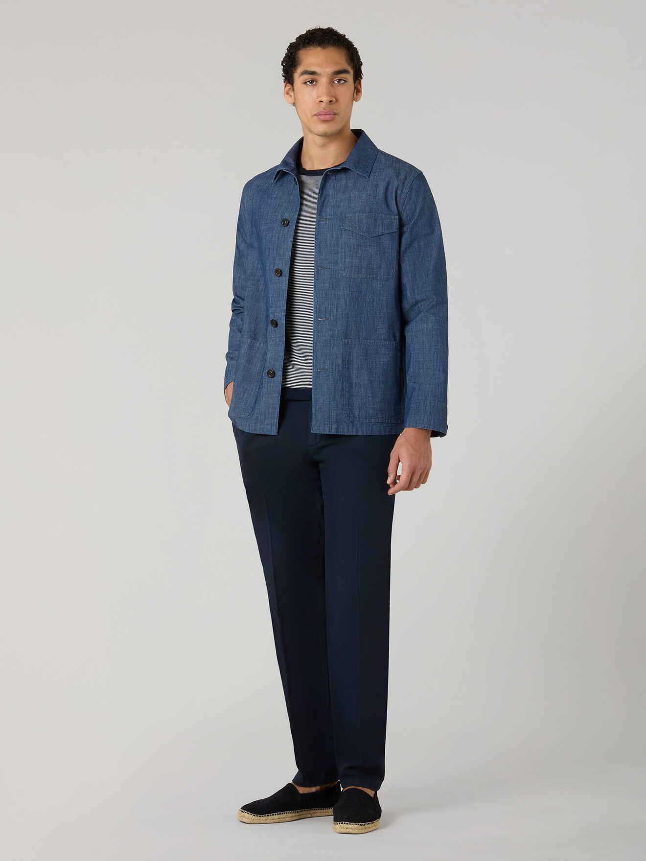 Boglioli Indaco Denim Workwear Jacket Blue Denim 63800EWSB6016001090770