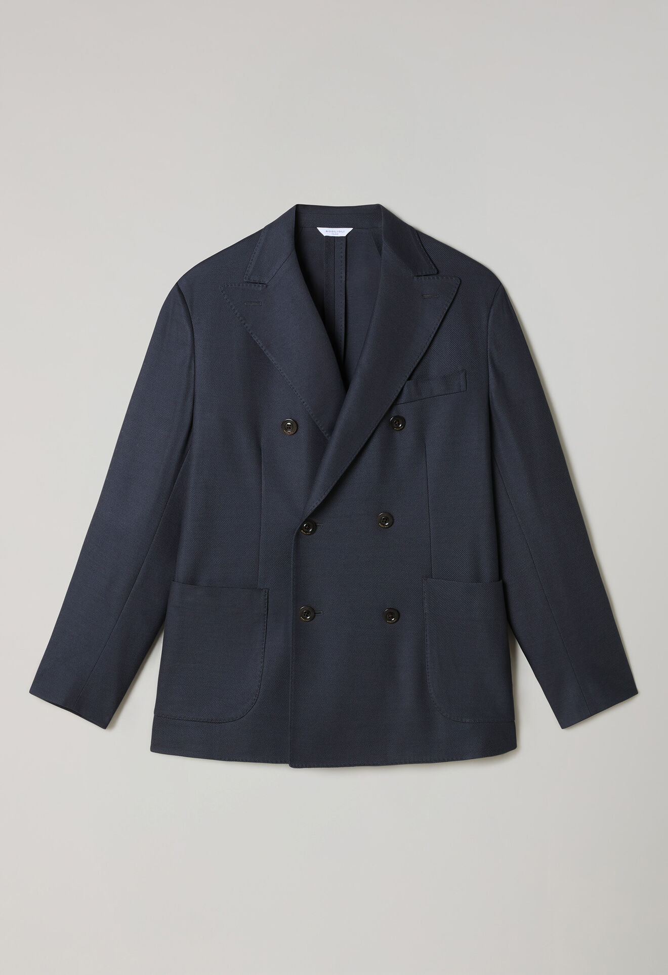 Boglioli Veste Dover crois&eacute;e en jersey de coton Gris X4302ESB502400123R0860