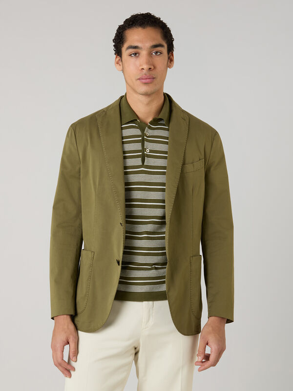 Boglioli Garment Dyed Supima Cotton K-Jacket Green N1302QSB542400150R0565