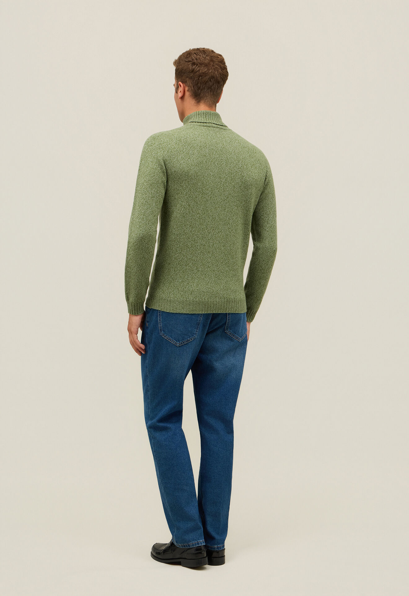 Boglioli Wool Cashmere mouliné Turtleneck Green 91565FB5804001080550