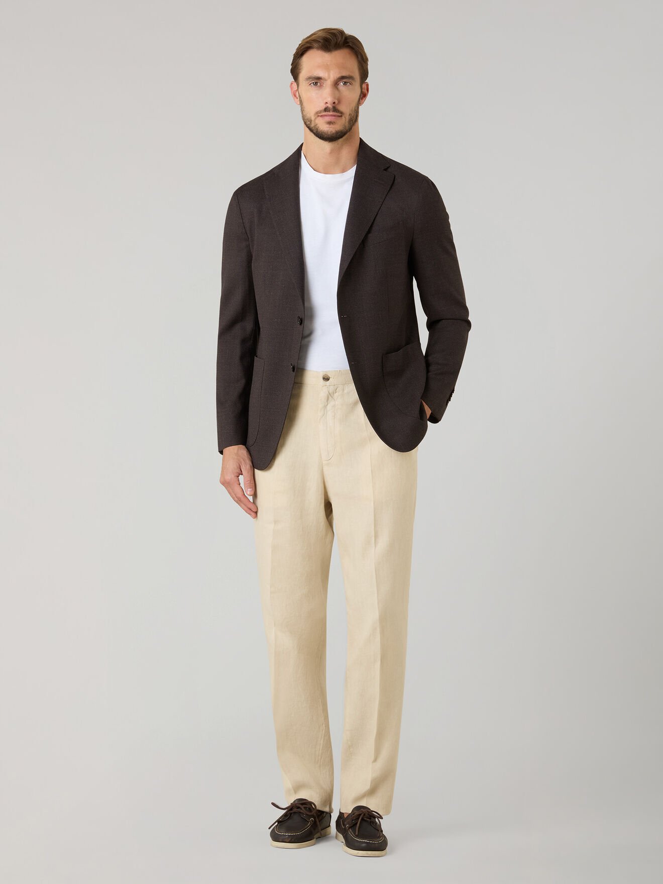 Boglioli Light Wool honeycomb K-Jacket Brown N5202ESA053400150R0480