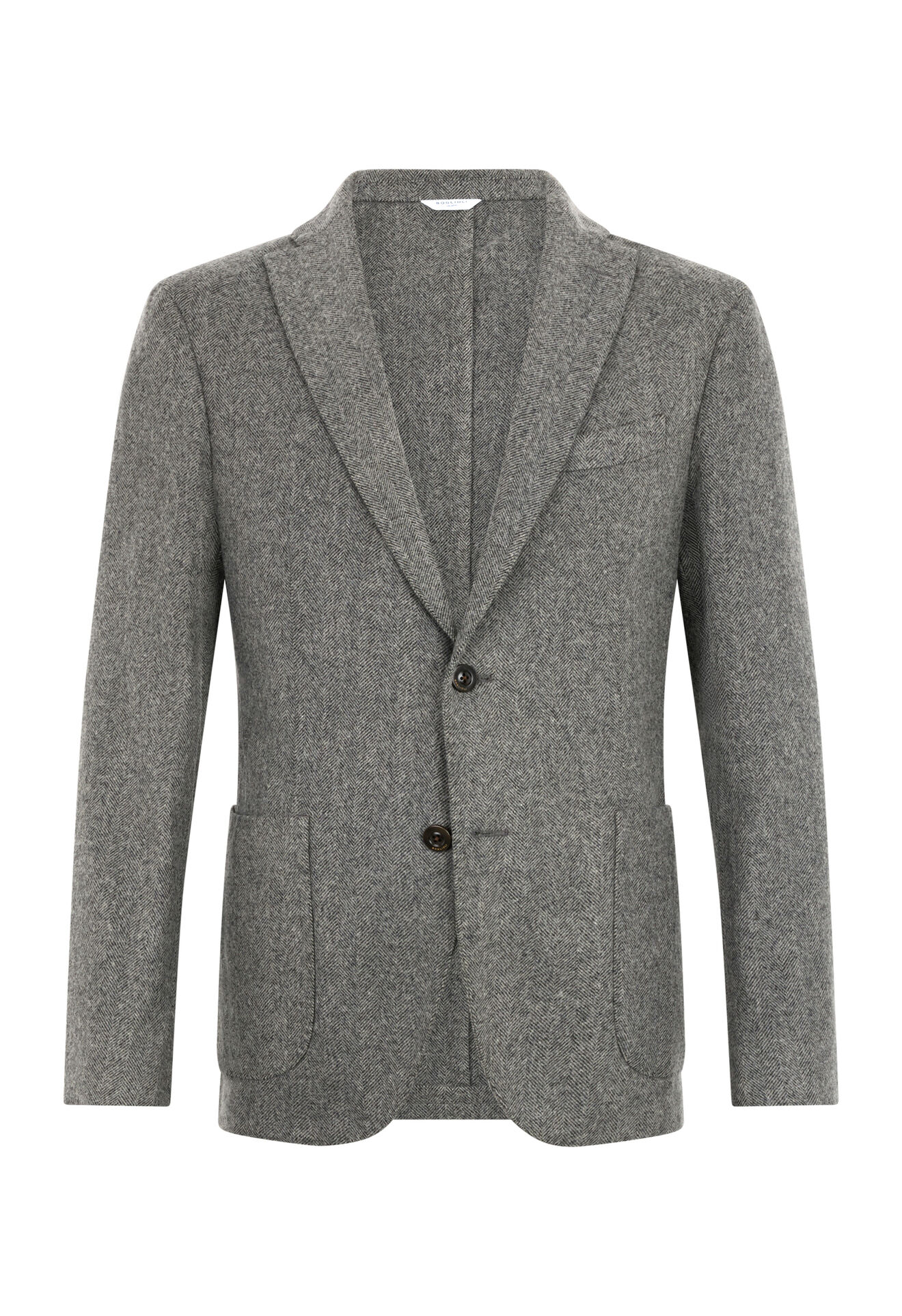 Boglioli Garment Dyed Wool Herringbone K-Jacket Grey N1302JFB340100150R0532