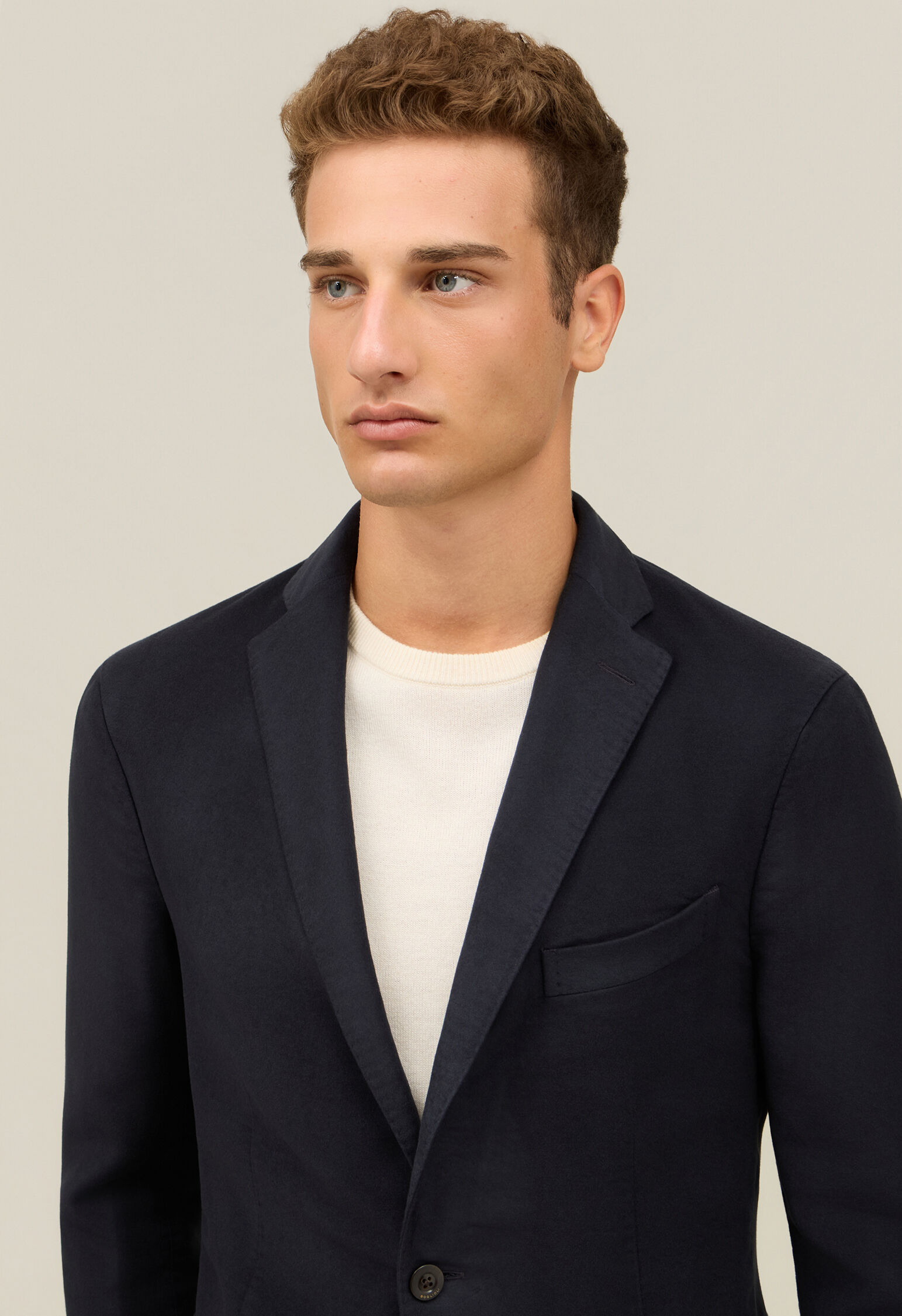 Garment Dyed Moleskin K-Jacket in Grey: Luxury Italian Jackets for