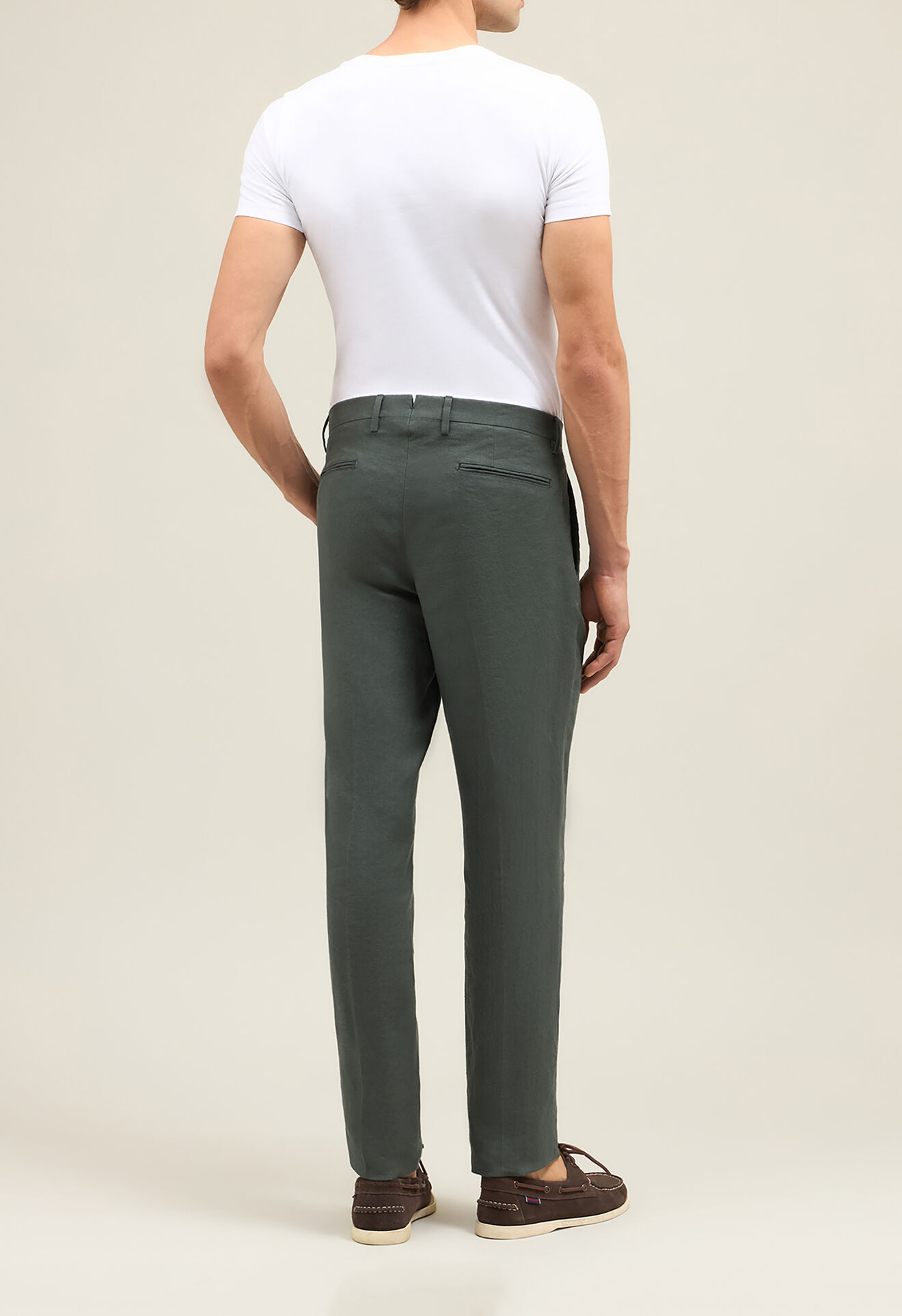 Boglioli Irish Linen pleated trousers Green 80912WBVC100001086R0570