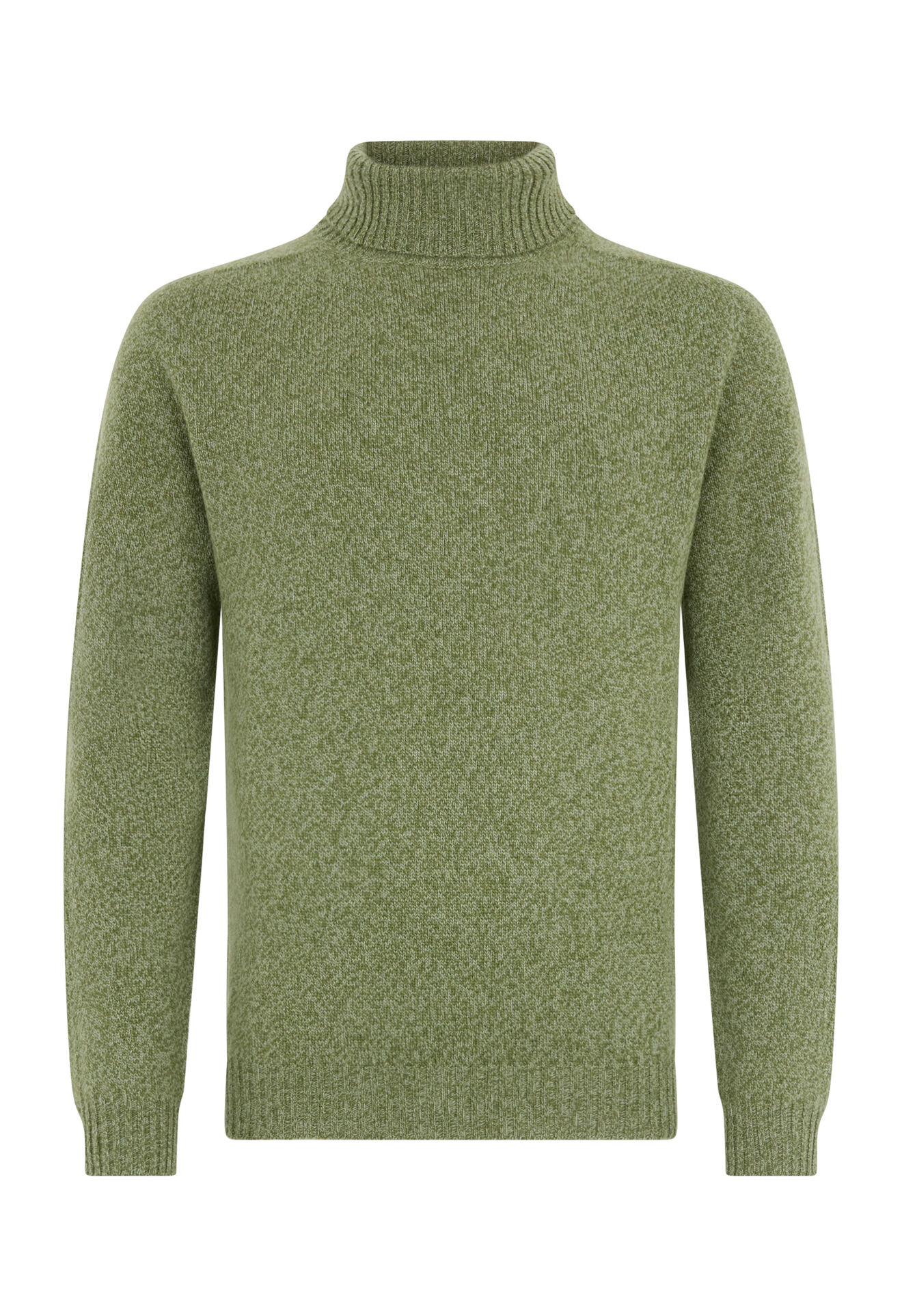 Boglioli Wool Cashmere mouliné Turtleneck Green 91565FB5804001080550