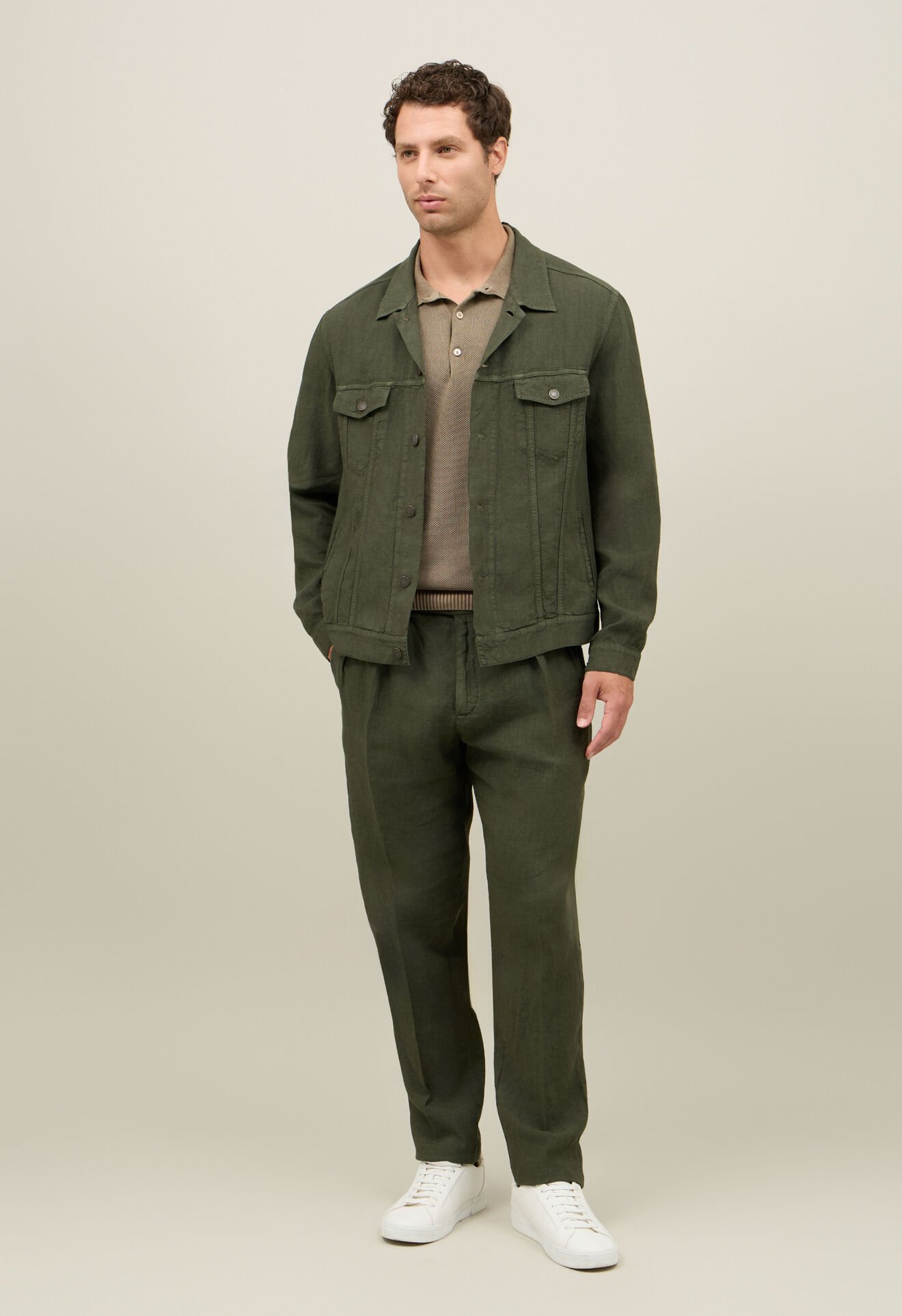 Boglioli Garment Dyed Linen Biker Jacket White OG232QSA0426001320565