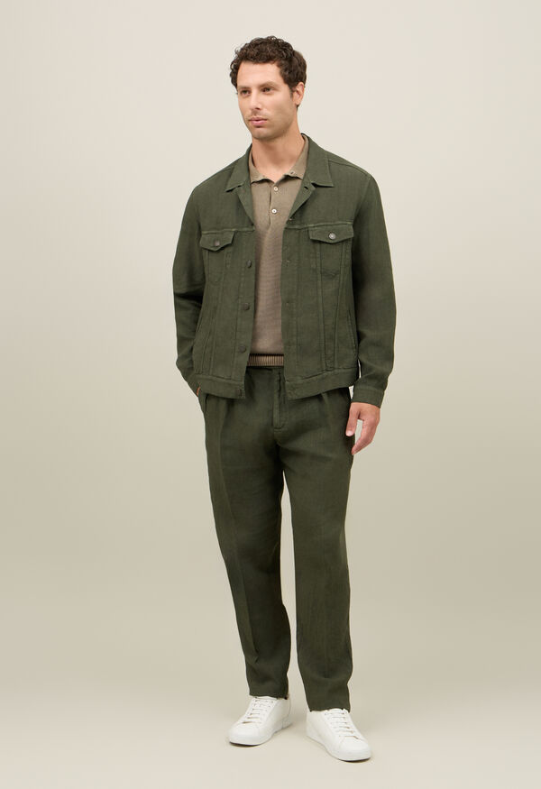 Boglioli Garment Dyed Linen Biker Jacket White OG232QSA0426001320565