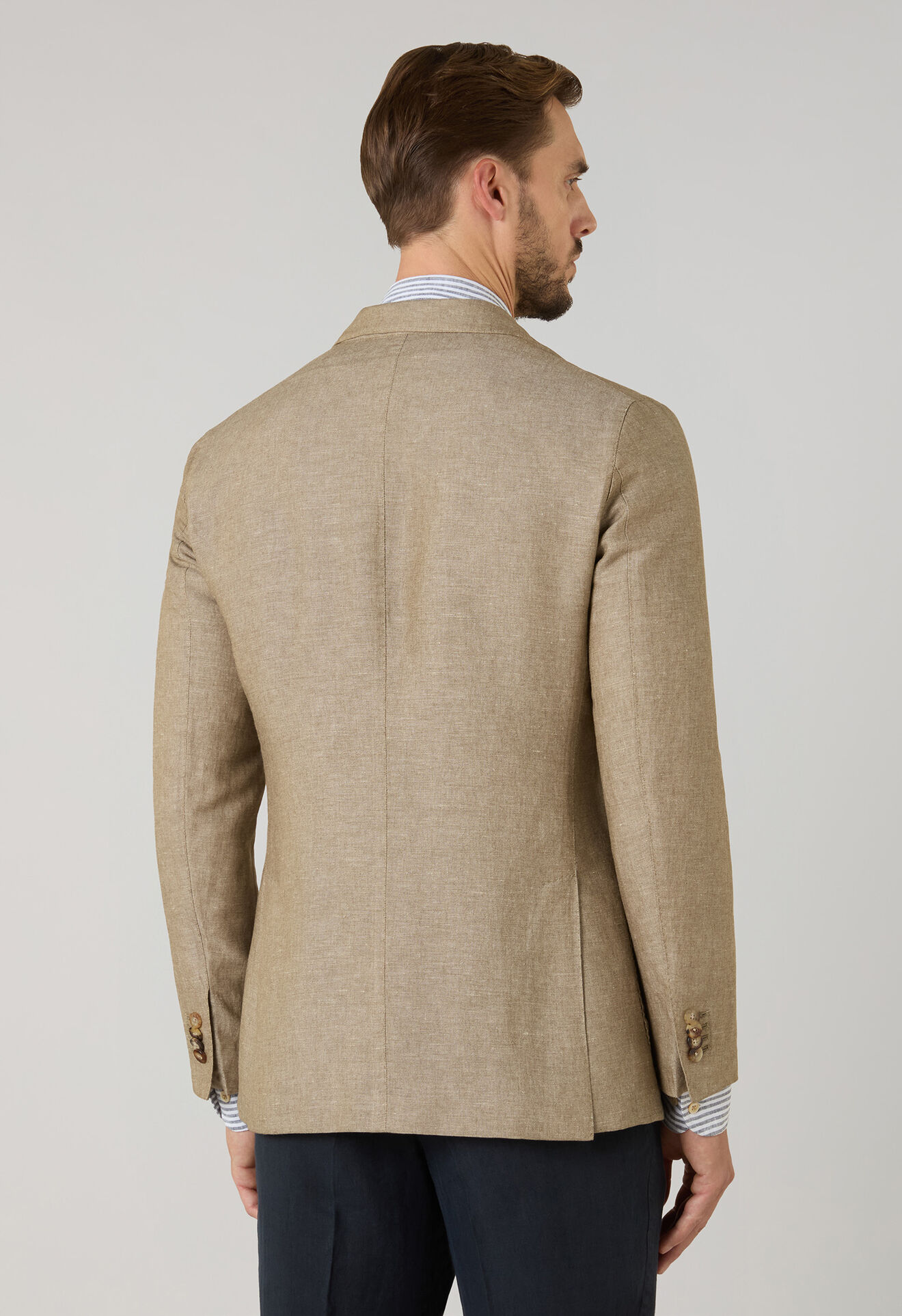 Boglioli Linen Cashmere Silk K-Jacket Light Brown N6302JSB641100150R0465