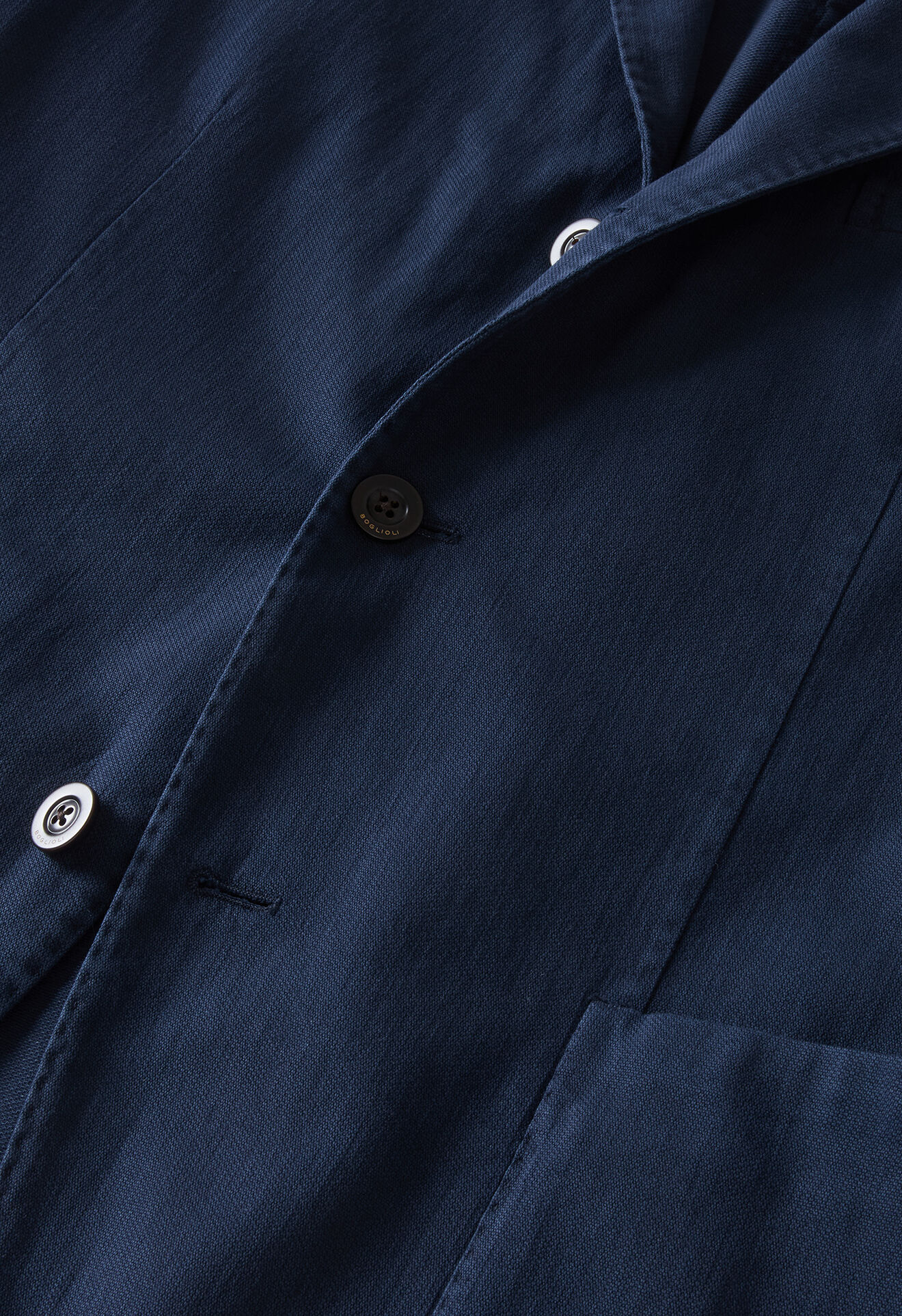 Boglioli Garment Dyed stretch Cotton K-Jacket Blue N2902QSB675400150R0784