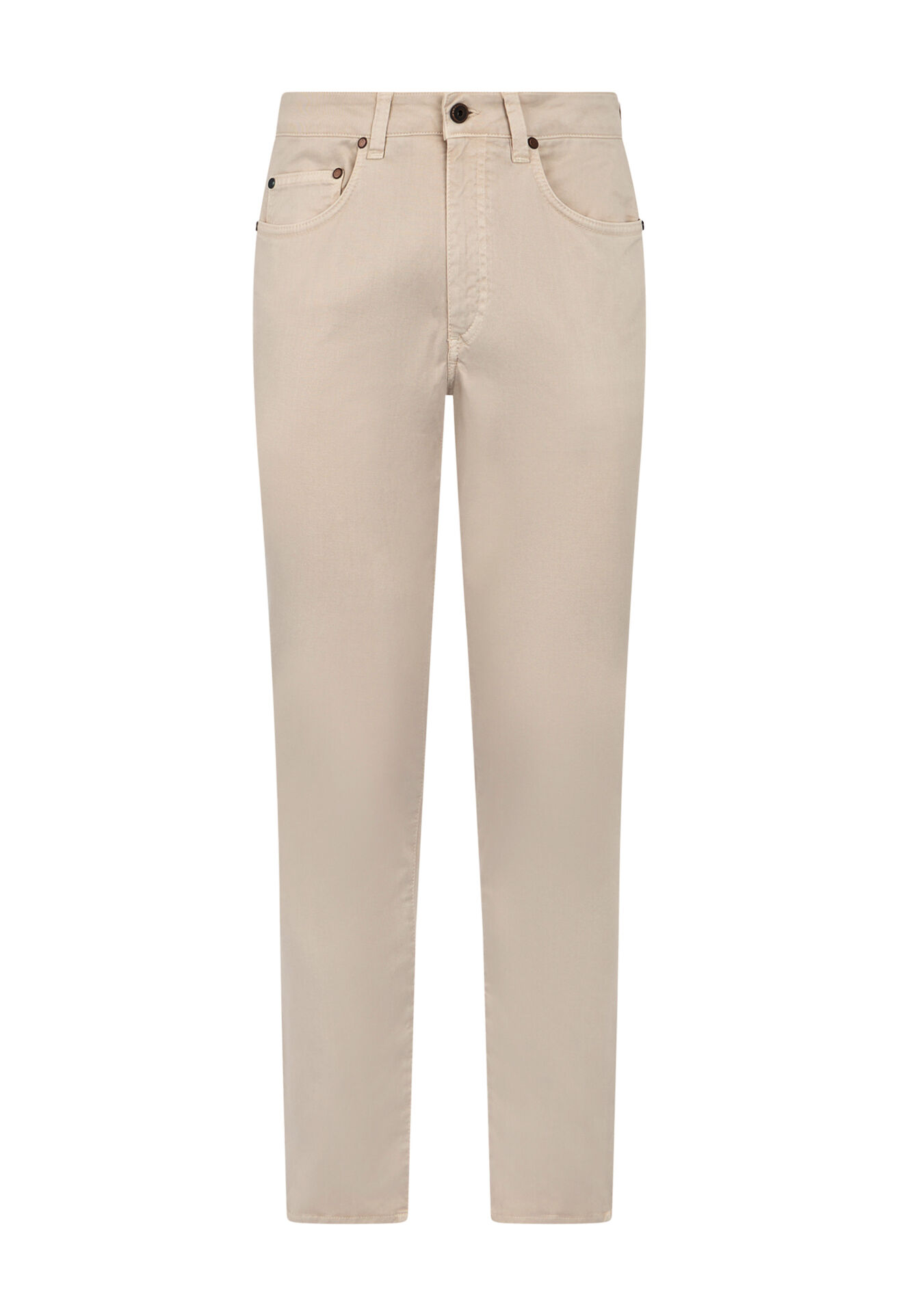 Boglioli Stückgefärbte Five-Pocket-Hose aus Baumwolle und Seide Weiß 89889QSB3754001080215