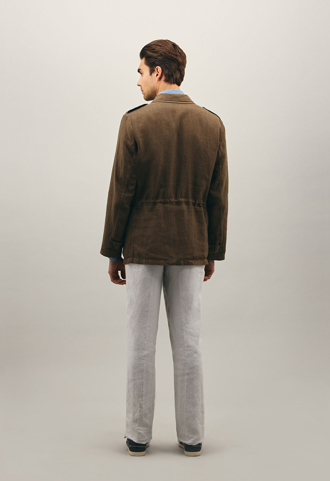 Boglioli Garment-dyed Linen Field Jacket Brown OC103QSA0426001800465
