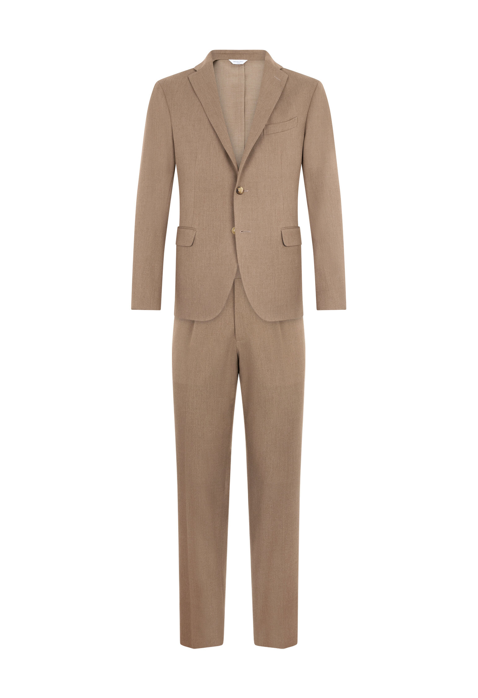 Stretch Wool K-Suit in Beige: Luxury Italian Suits for Men | Boglioli®