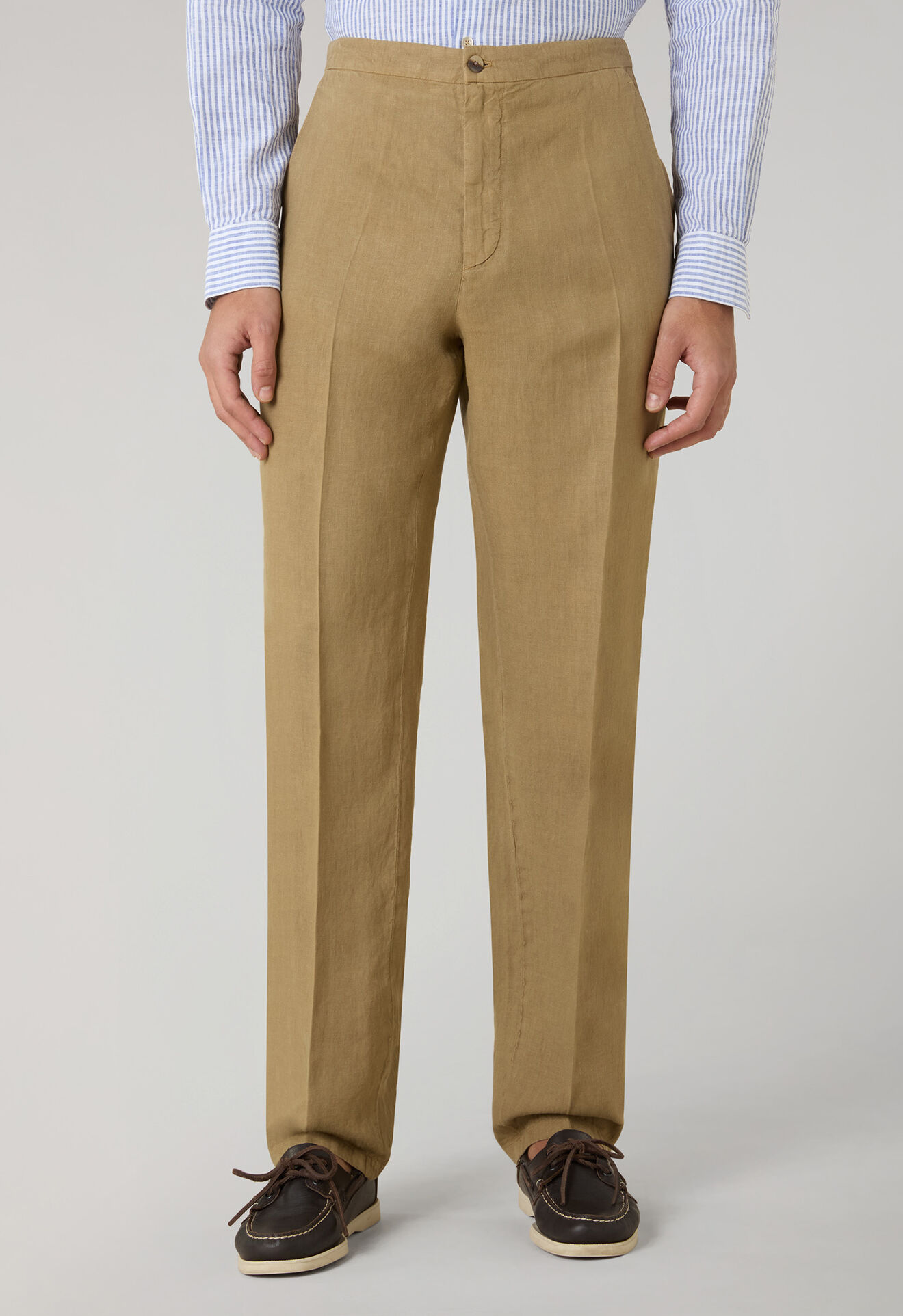 Boglioli Garment Dyed Linen Joggers Camel 80927QSA0426001086R0316