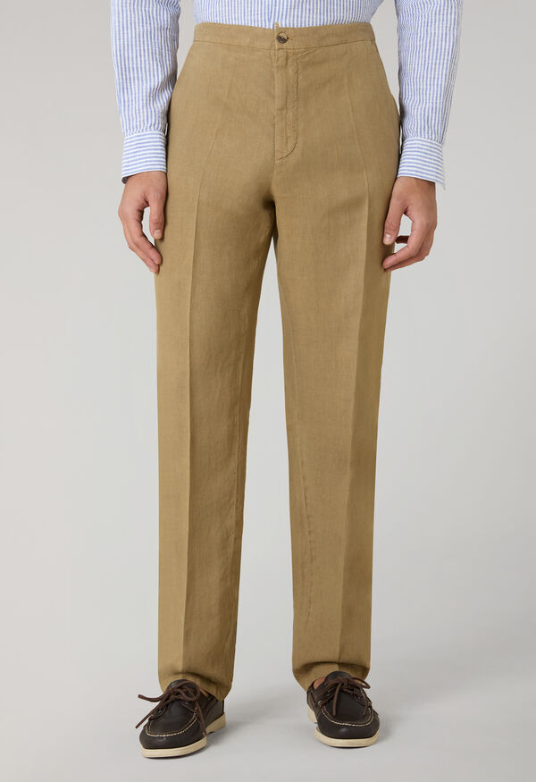 Boglioli Garment Dyed Linen Joggers Camel 80927QSA0426001086R0316