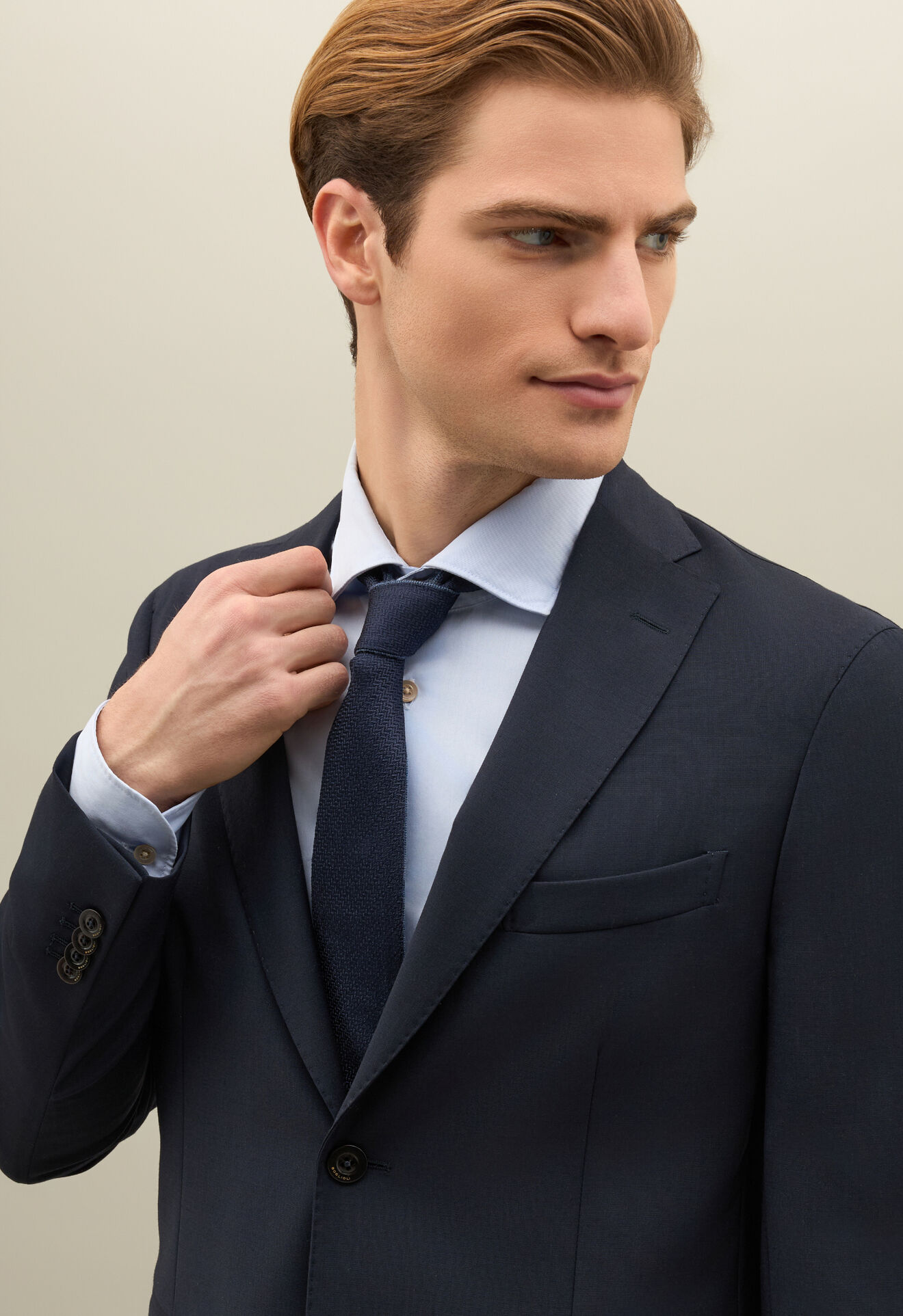 Boglioli Stretch Wool Canva K-Suit Blue N12H2ESB5109001506R0780