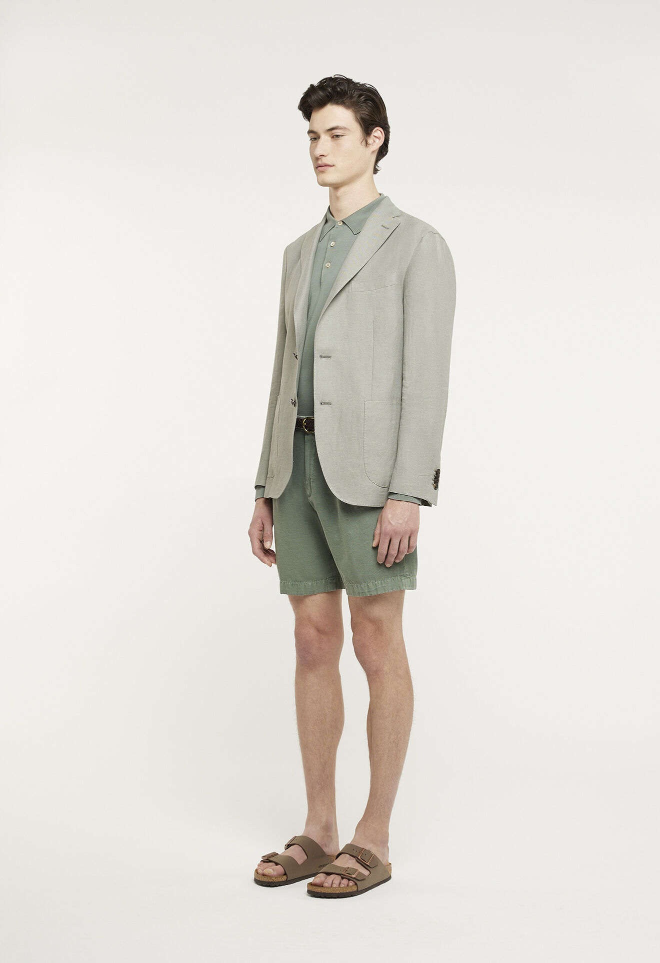 Boglioli Green cotton and linen Bermuda trousers Green 80905QBVC420001080555