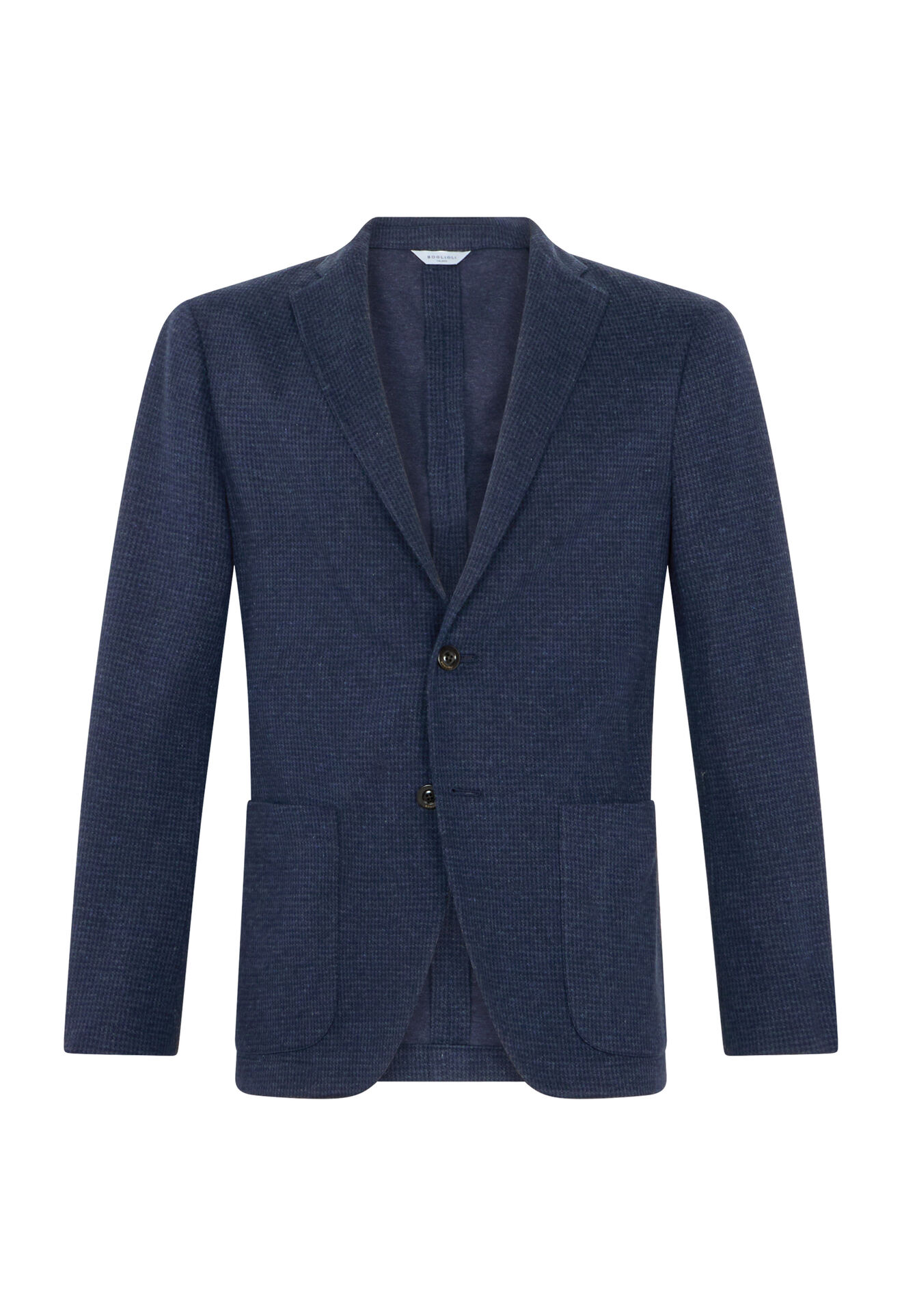 Boglioli Houndstooth Jersey Easy Jacket Blue OG0166FB5018001090780