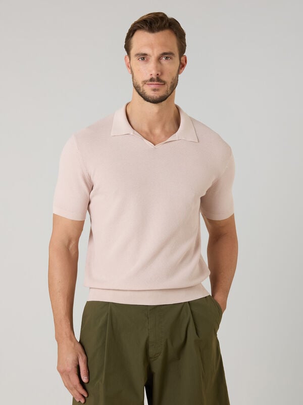 Boglioli Garment Dyed Cotton Piqu&eacute; short-sleeve Polo Pink Pastel 91571TSB4801001080913
