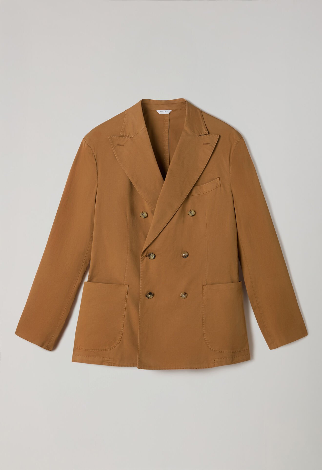 Boglioli Garment Dyed Supima Cotton double-breasted K-Suit Orange N43H2QSB5424001506R0344