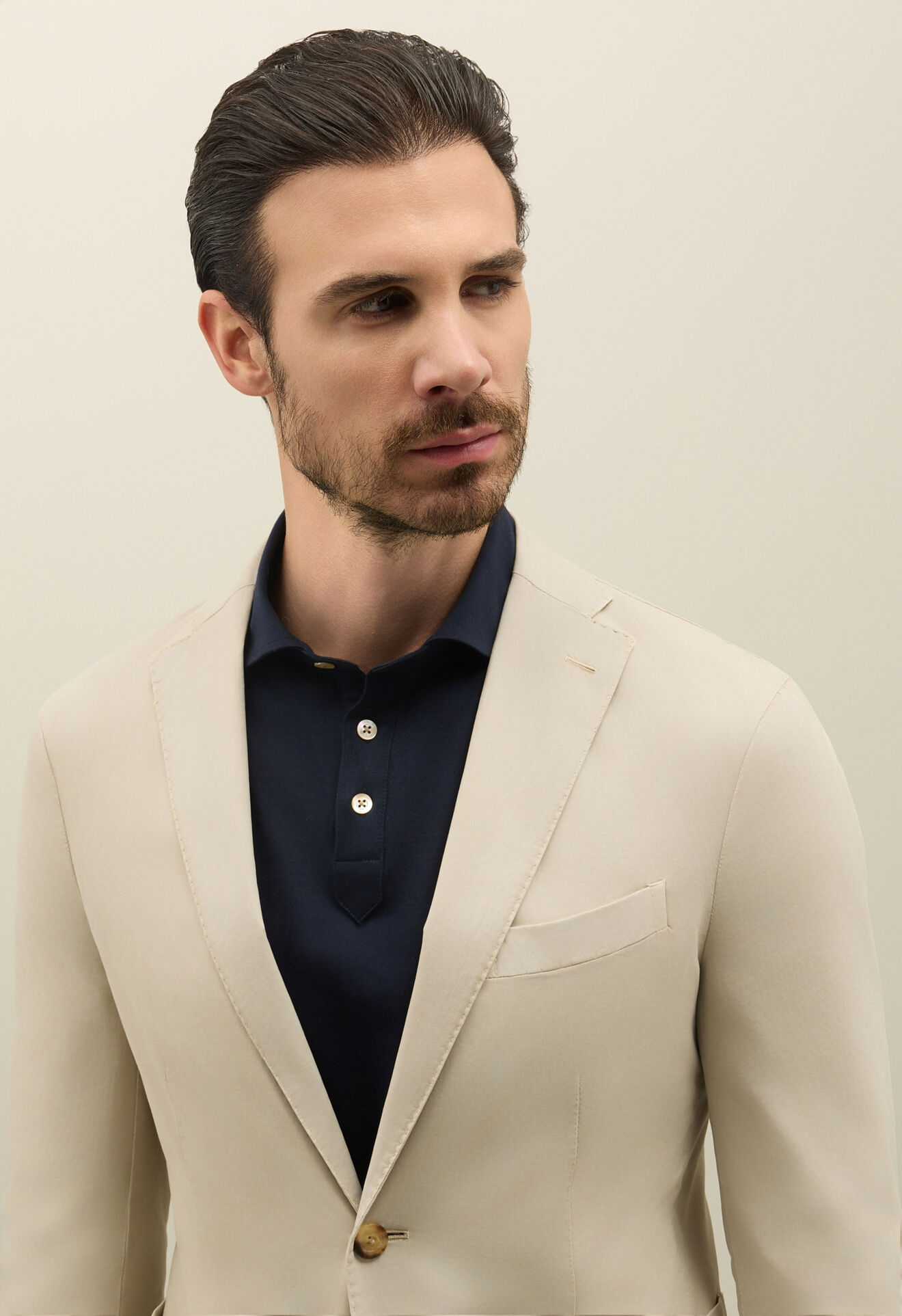 Boglioli Garment Dyed Cotton K-Jacket Beige N1302QSB542400150R0215