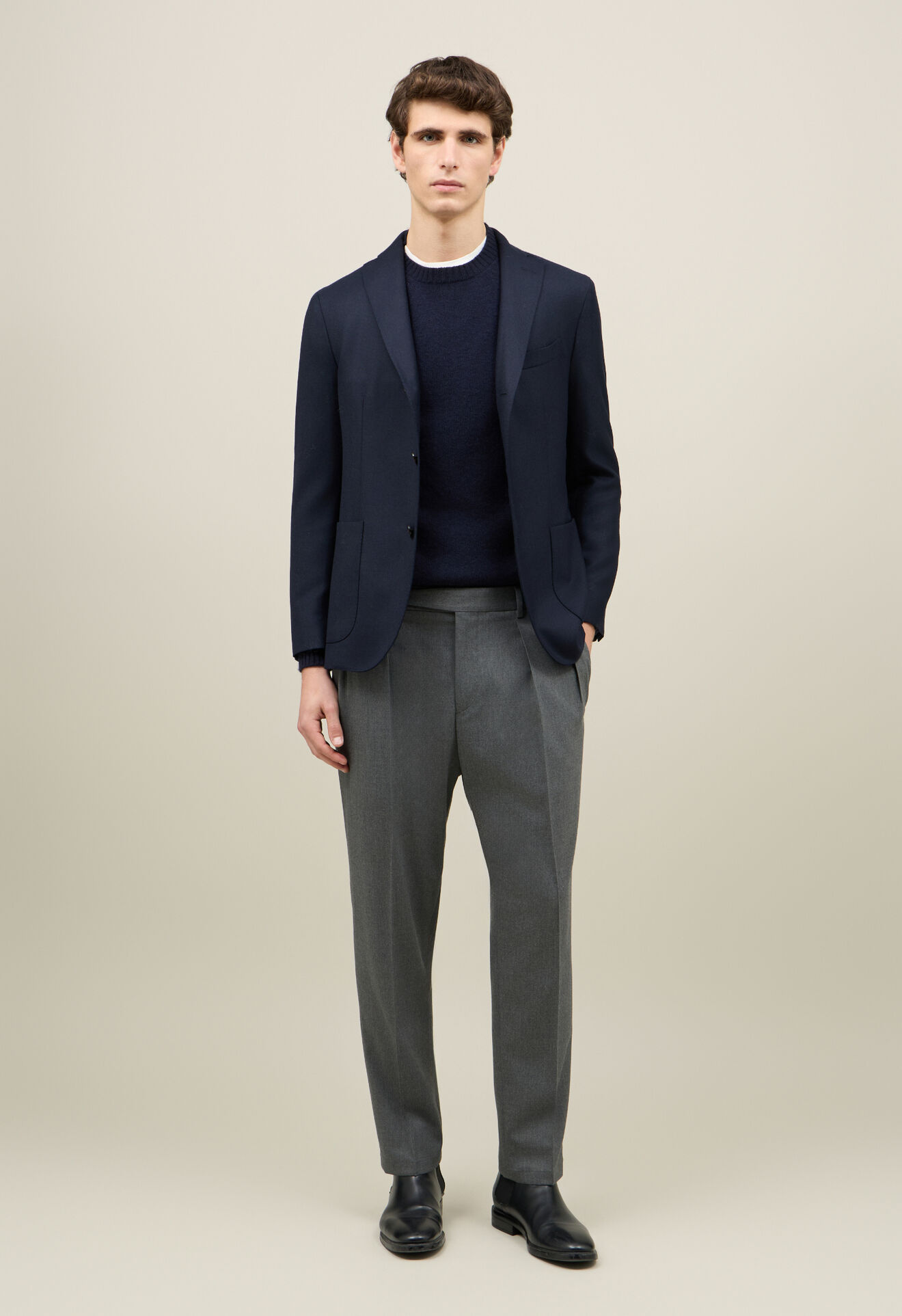 Boglioli 100% virgin wool K-Jacket Dark blue N2902EFA005100150R0790