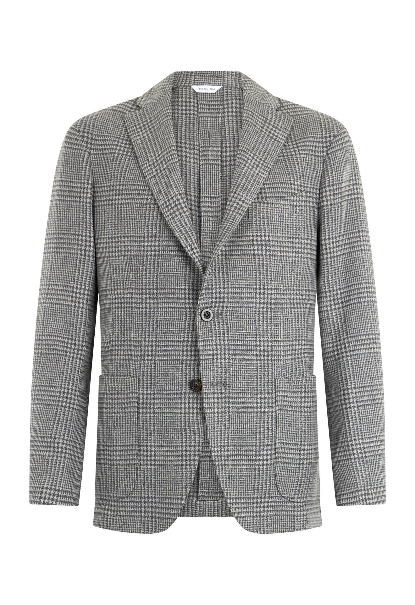 Boglioli Prince of Wales Soft Wool Cashmere blend K-Jacket Grey N1302EFB500700150R0830