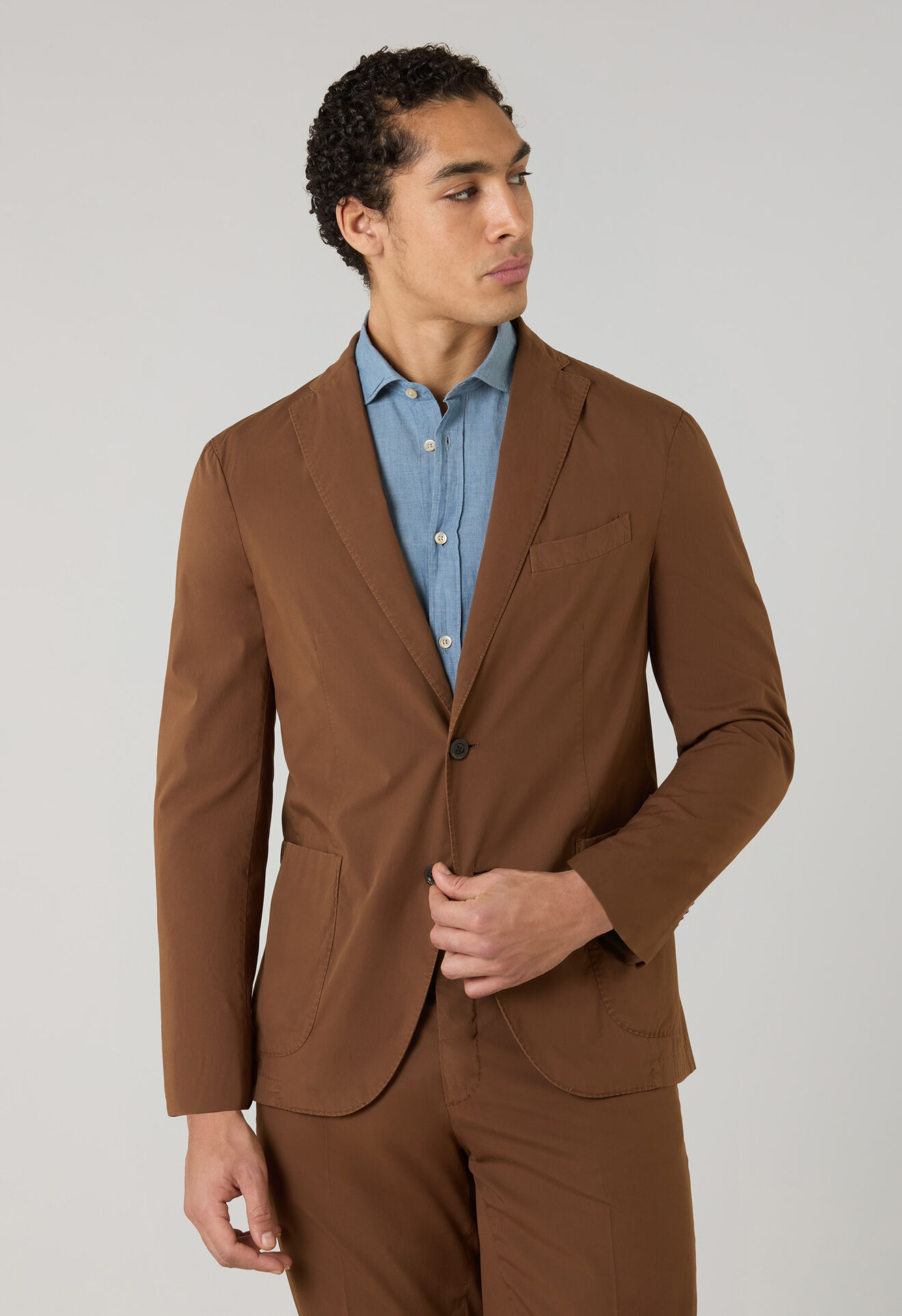 Boglioli Garment Dyed Popeline Papier K-Suit Brown N13C2QSB6418001506R0442