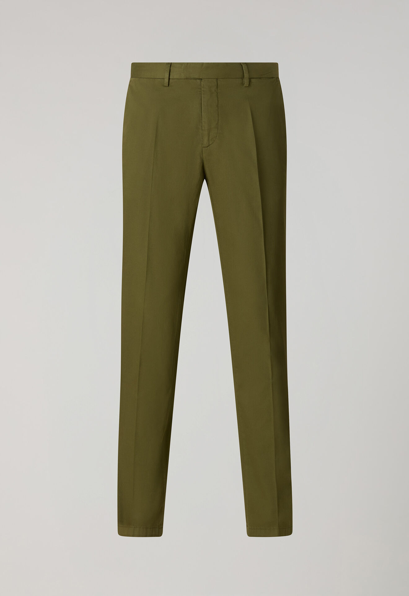 Boglioli Garment Dyed Cotton micro-herringbone Trousers Green 80882QSB6753001080565