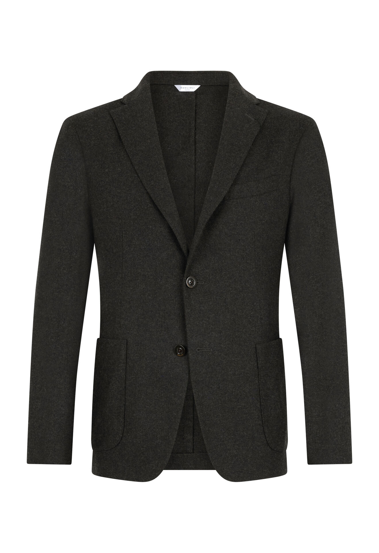 Boglioli K-Jacket aus Flanell Dunkelgrün N2902EFB510800150R0590