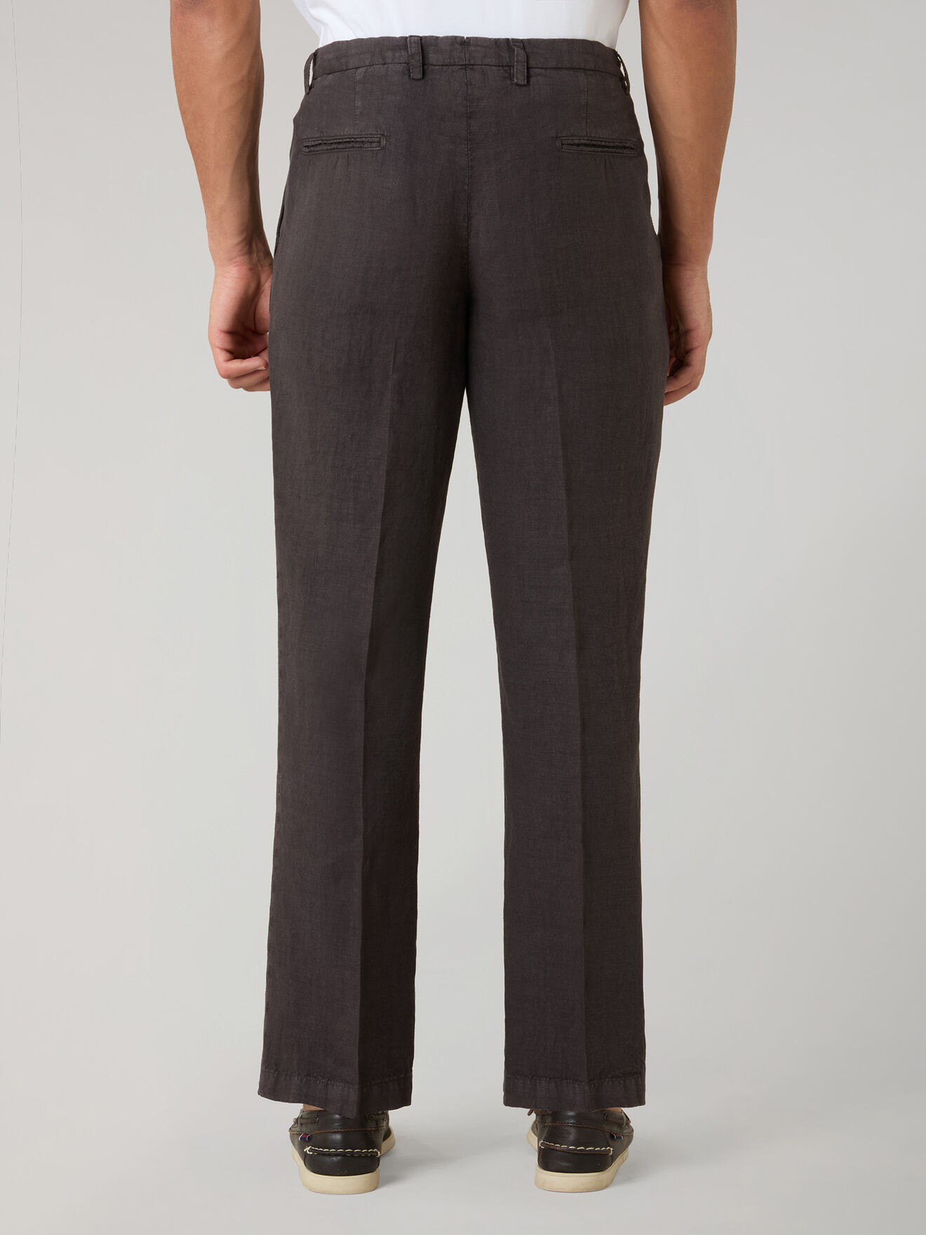 Boglioli Garment Dyed Linen Napoli Trousers Brown 89952QSB5752001080480