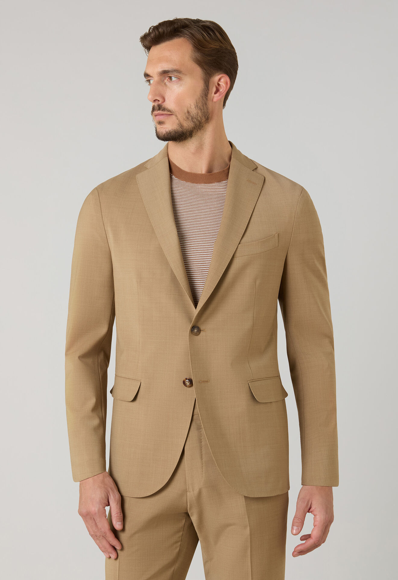 Boglioli Stretch Wool K-Suit Camel N12C2ESB5109001506R0300