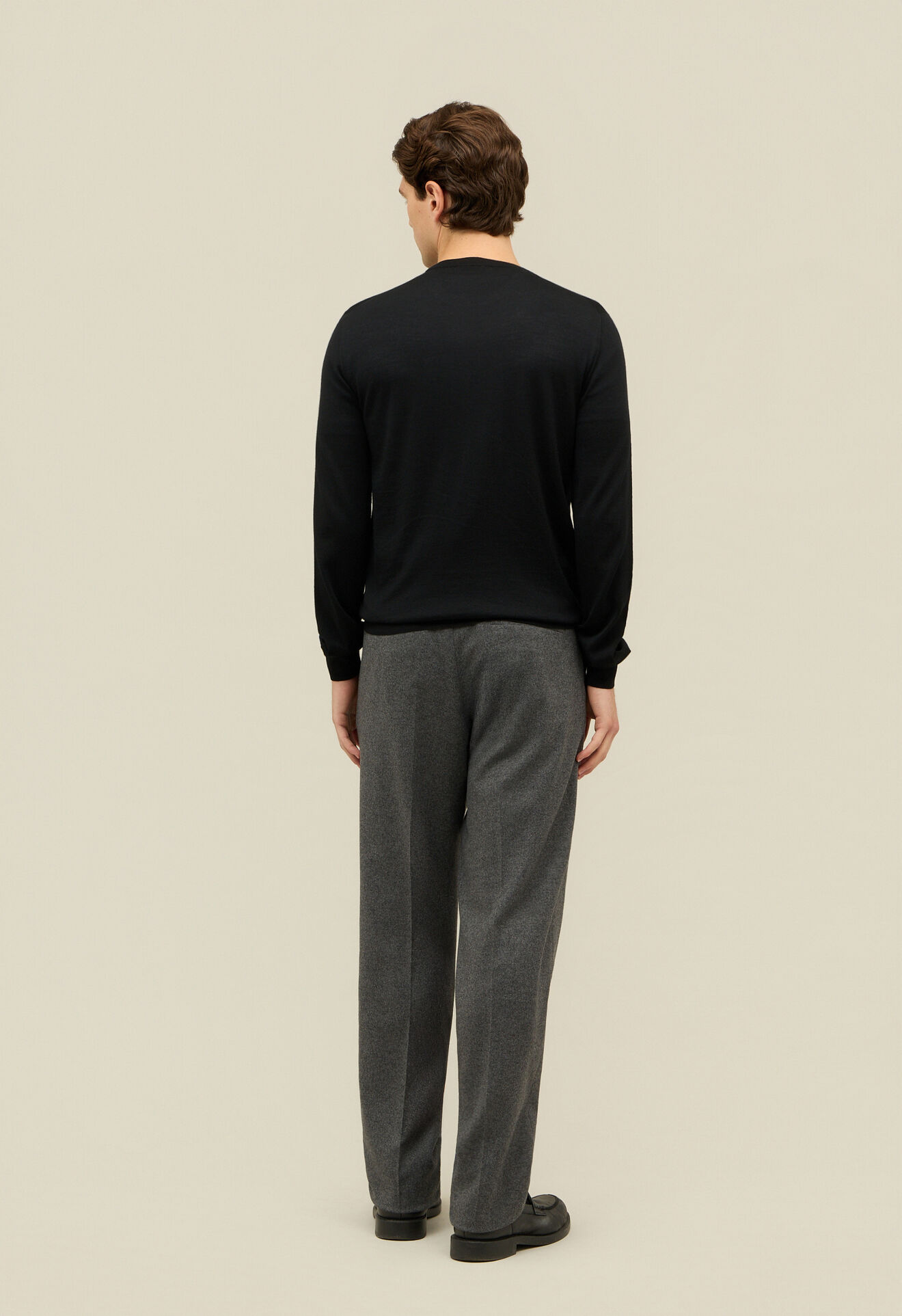 Boglioli Flannel Loose Trousers Grey 89951FB5108001080860