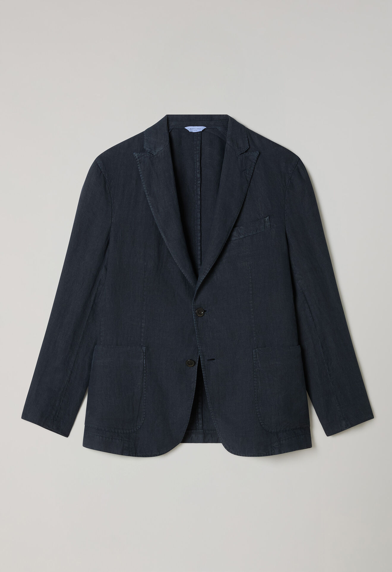 Boglioli Garment Dyed Linen K-Suit Blue N63H2QSA0426001506R0784