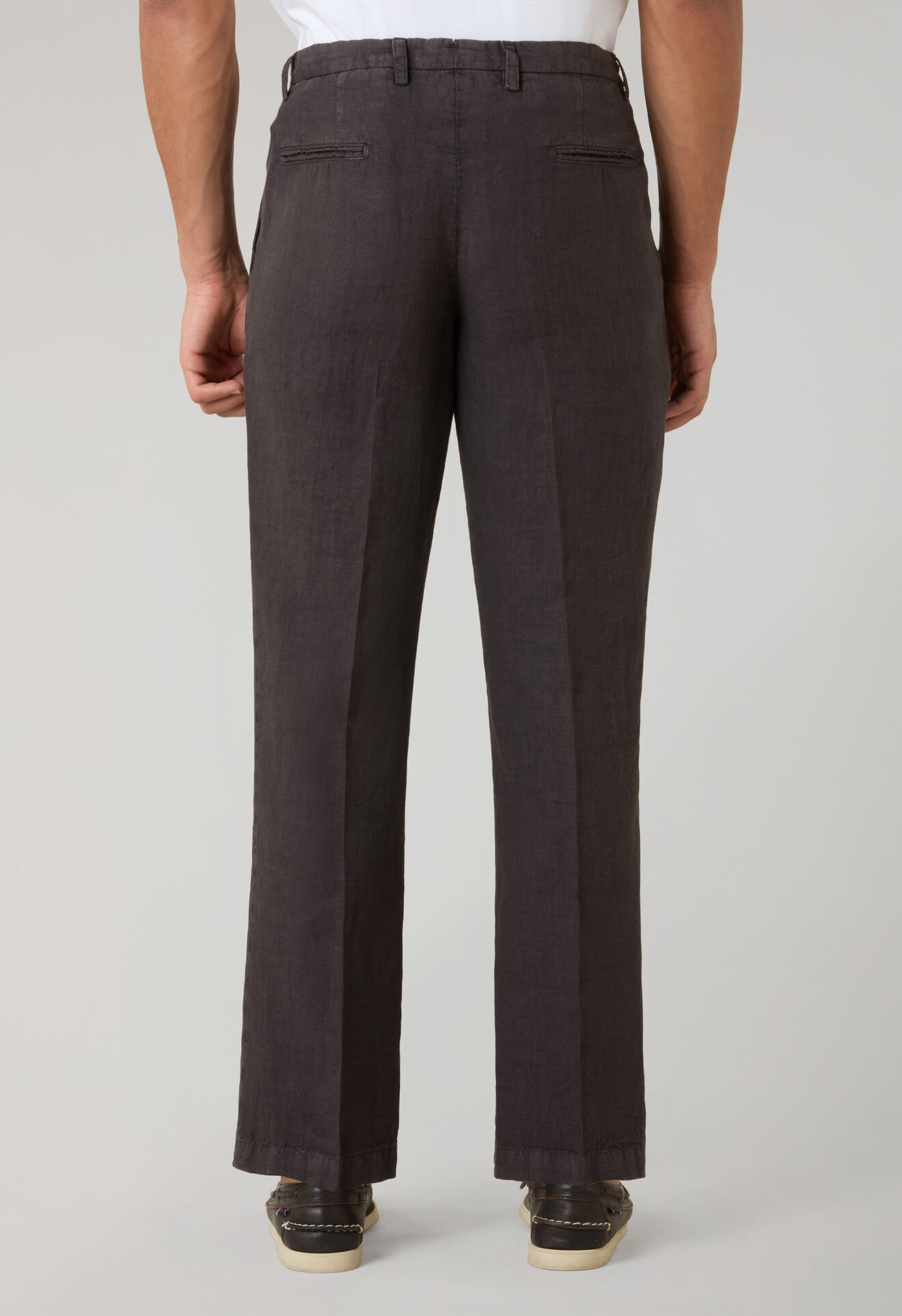 Boglioli Garment Dyed Linen Napoli Trousers Brown 89952QSB5752001080480