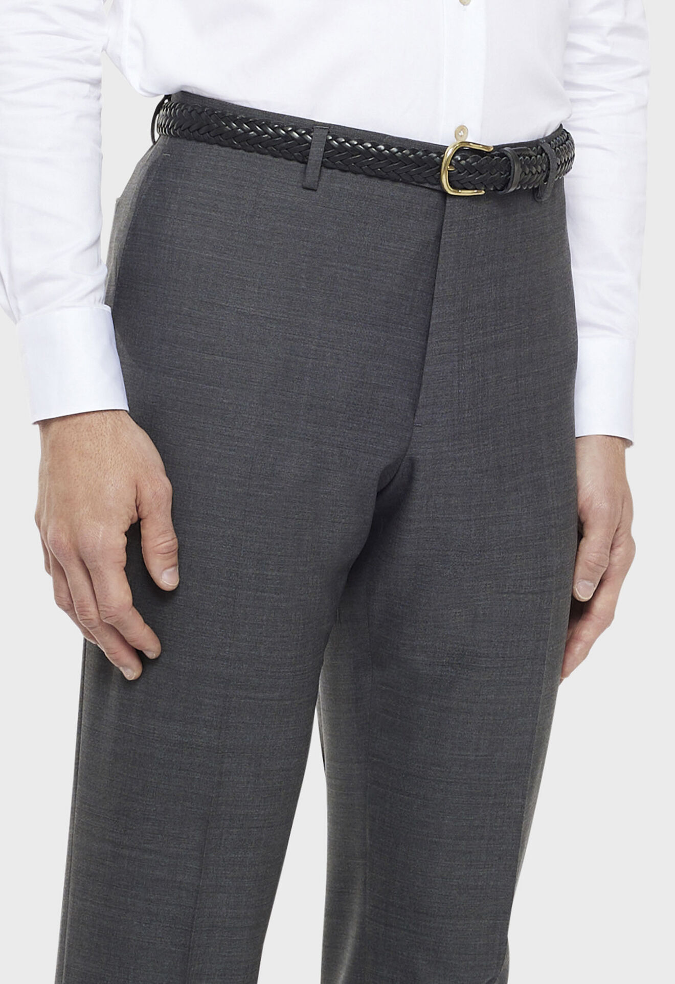 Grey 100% virgin wool trousers in Grey: Luxury Italian Trousers for Men