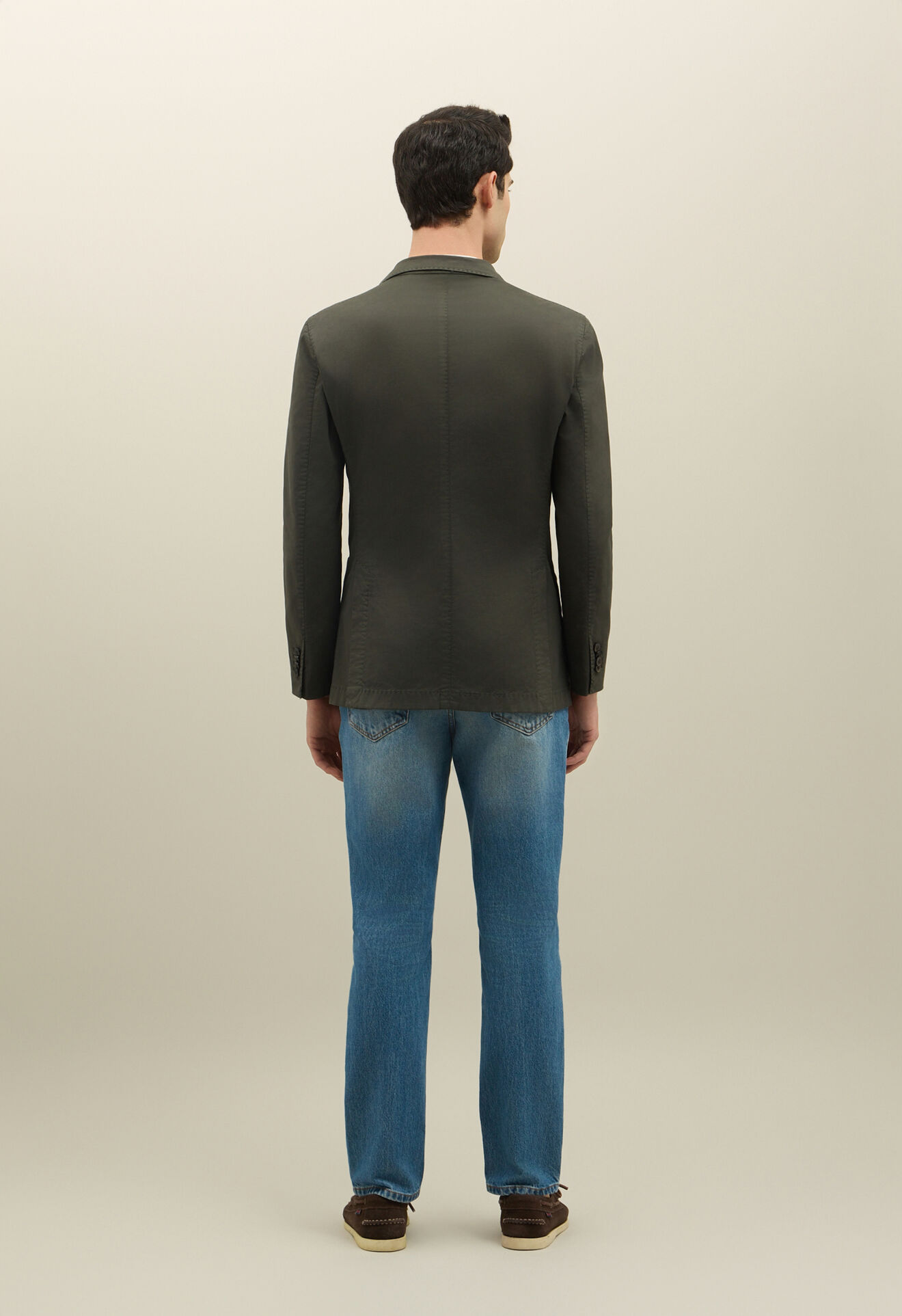 Boglioli Garment Dyed Cotton K-Jacket Dark Moss N1302QSB542400150R0585