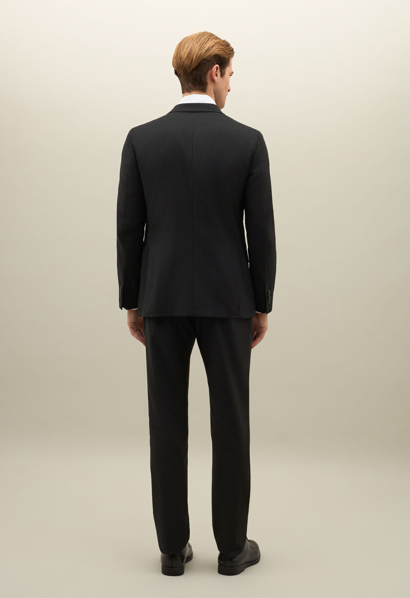 Wool B-Line Suit in Black: Luxury Italian Boglioli Milano Club  