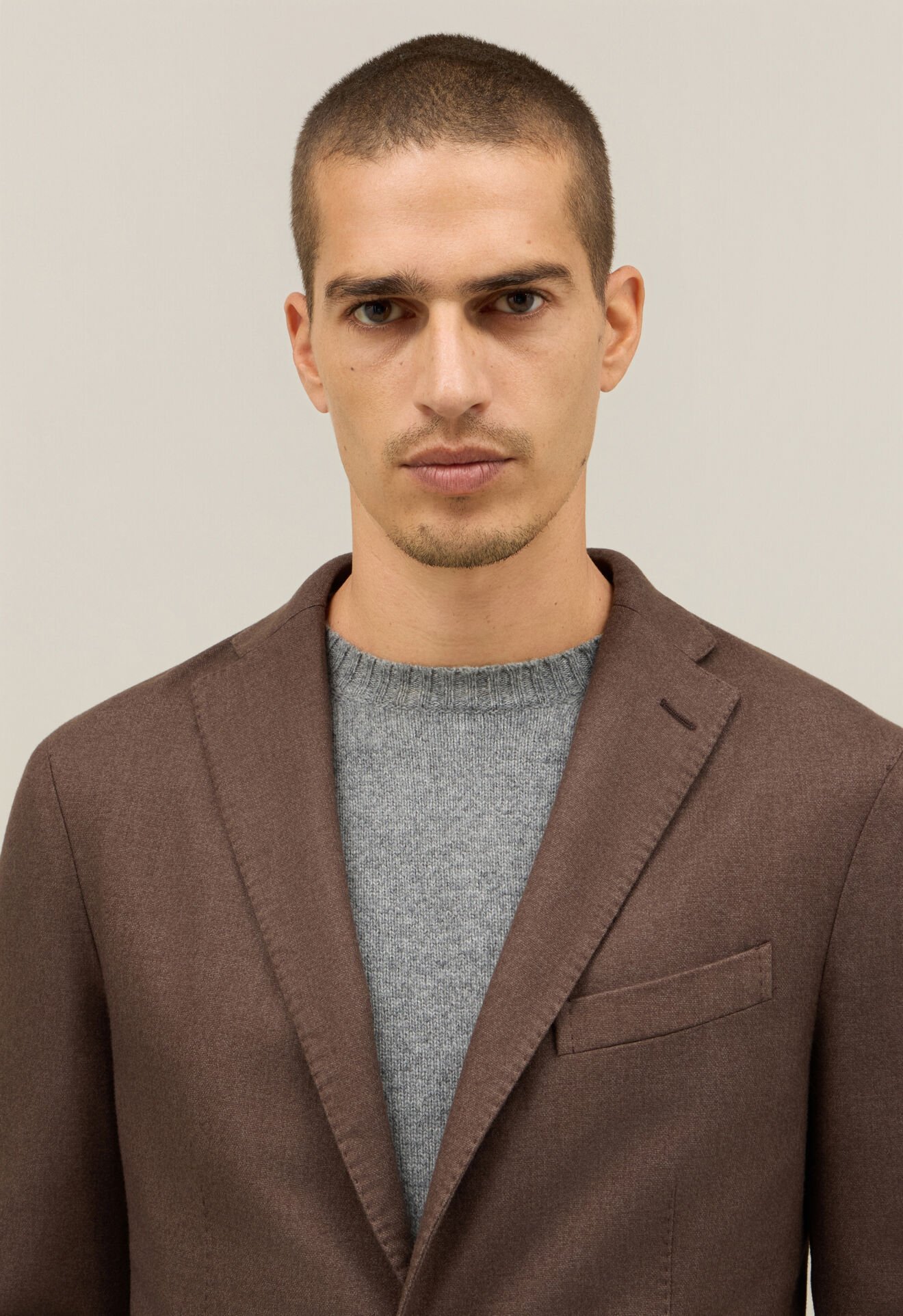 Boglioli Garment Dyed Wool K-Jacket Brown N1302JFA041500150R0471