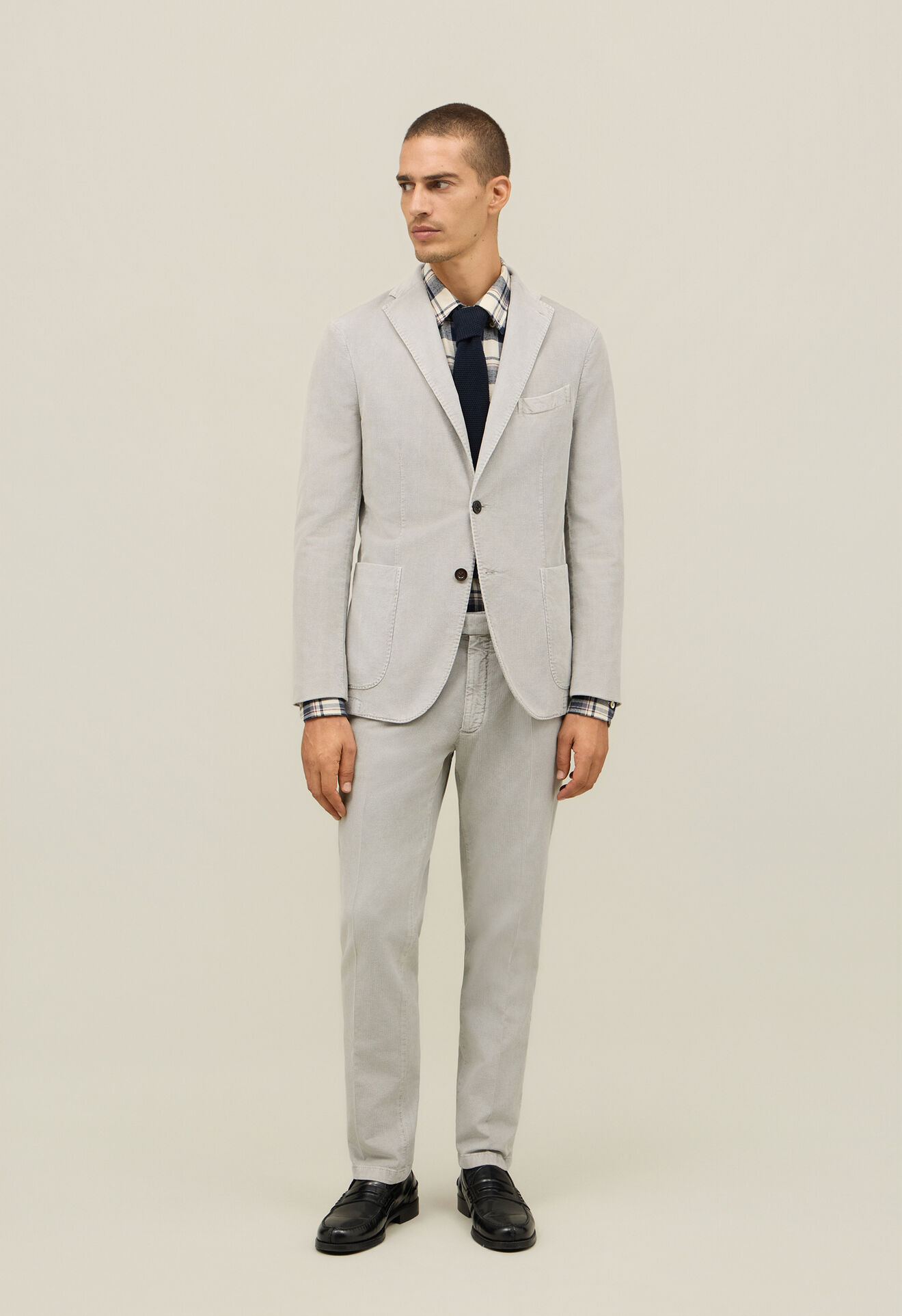 Boglioli Baby Corduroy K-Suit Ice grey N13H2QFA0750001506R0832