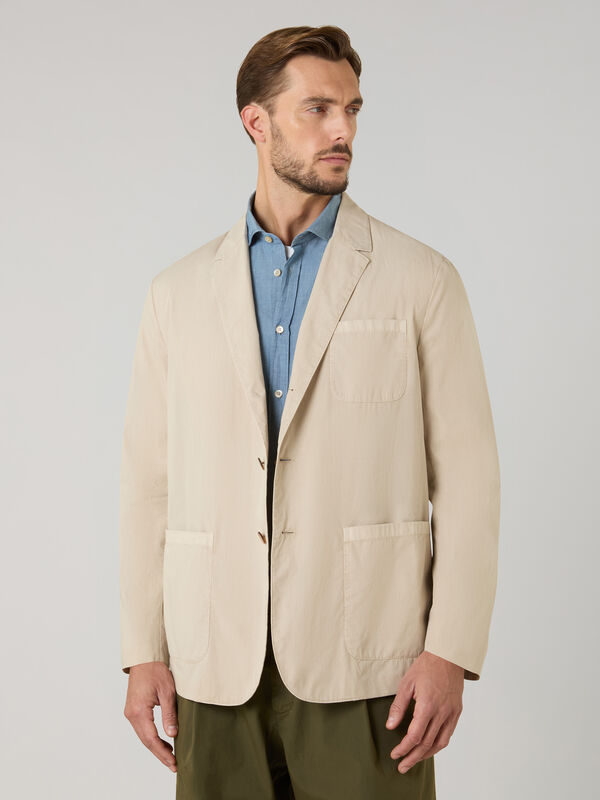 Boglioli Garment Dyed Popeline Papier Khaki Jacket Linen 63601QSB641800109R0215