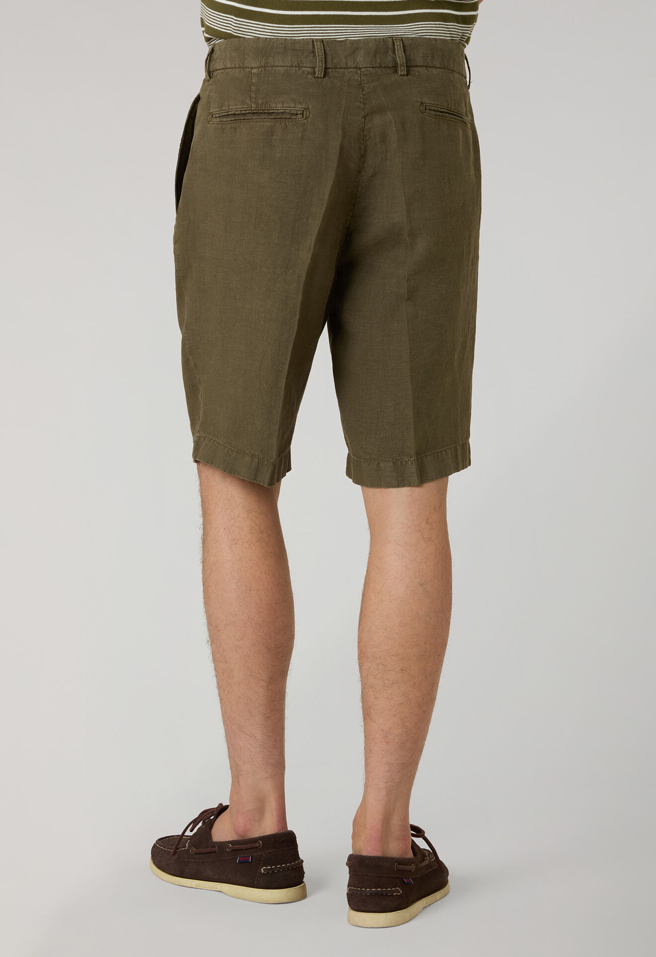 Boglioli Garment Dyed Linen Bermuda Light Brown 89956QSB5752001080465