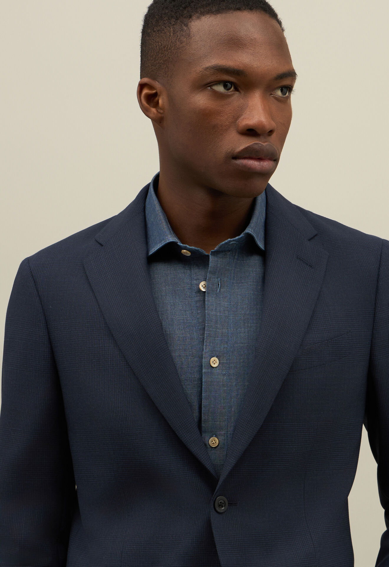 Sakko B-Line aus luxuriösem Wolle-Seide-Gewebe mit Prince-of-Wales ...