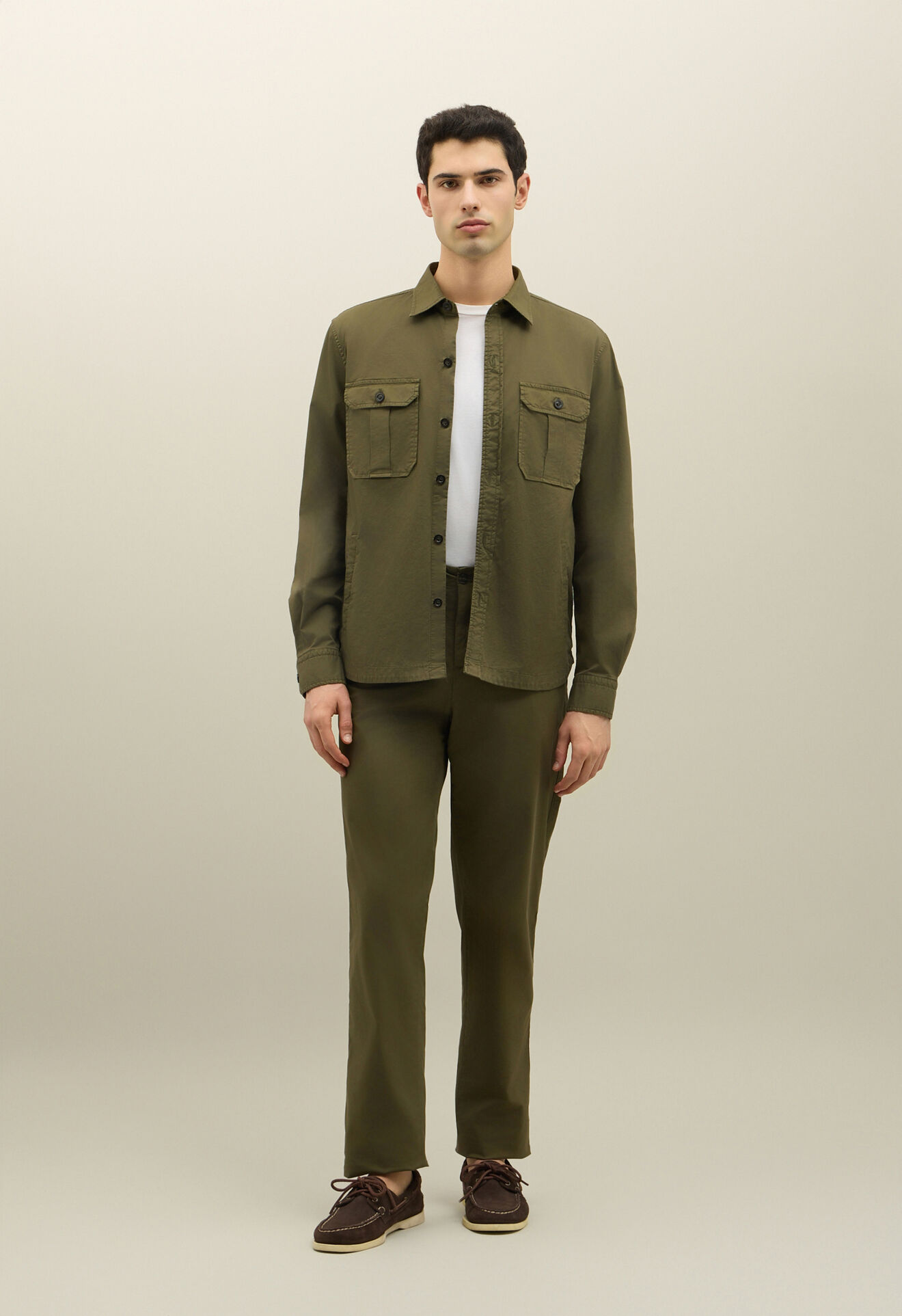 Boglioli Garment Dyed Cotton Overshirt Green 60600QSB5751001090570