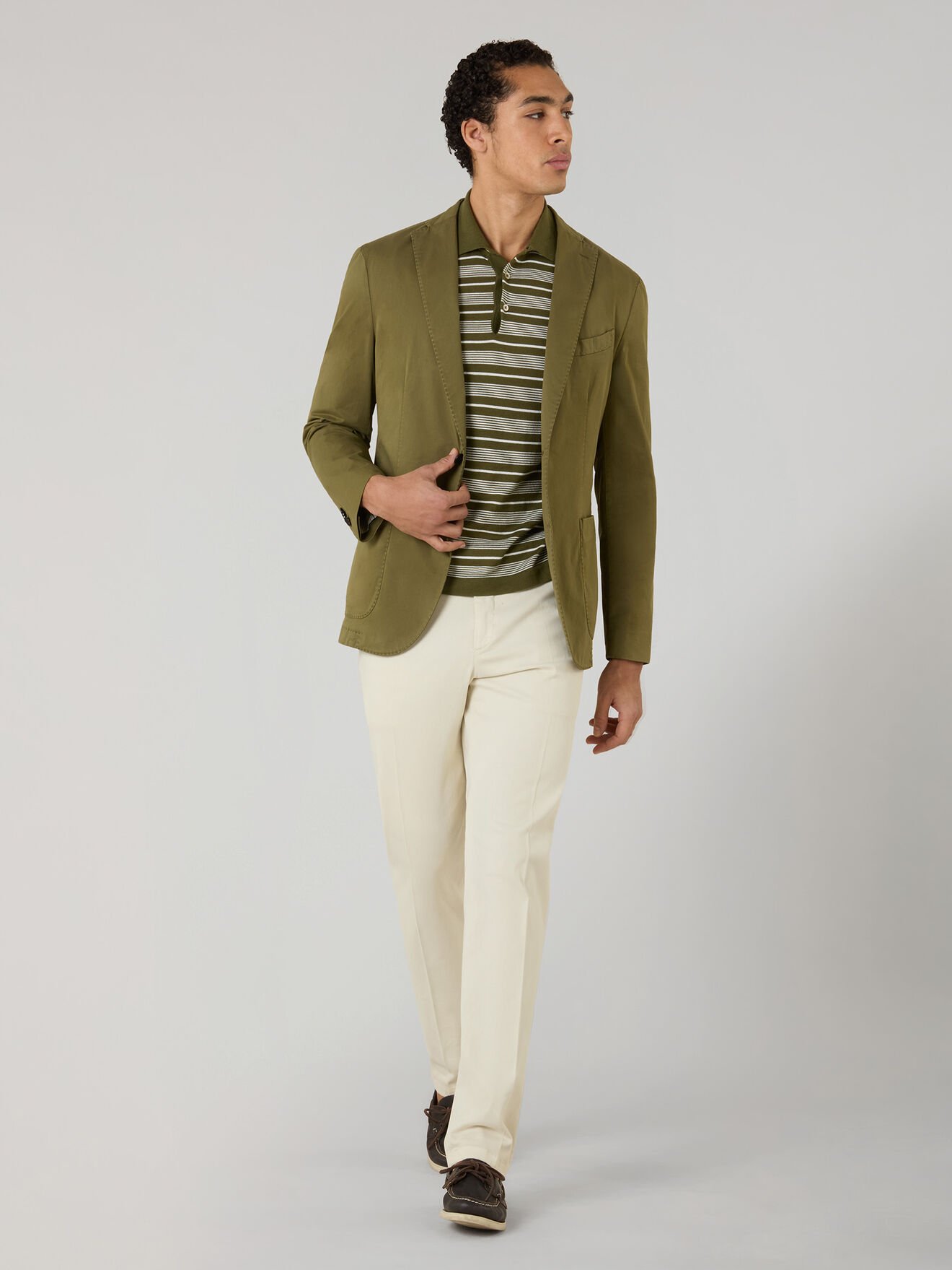 Boglioli Garment Dyed Supima Cotton K-Jacket Green N1302QSB542400150R0565