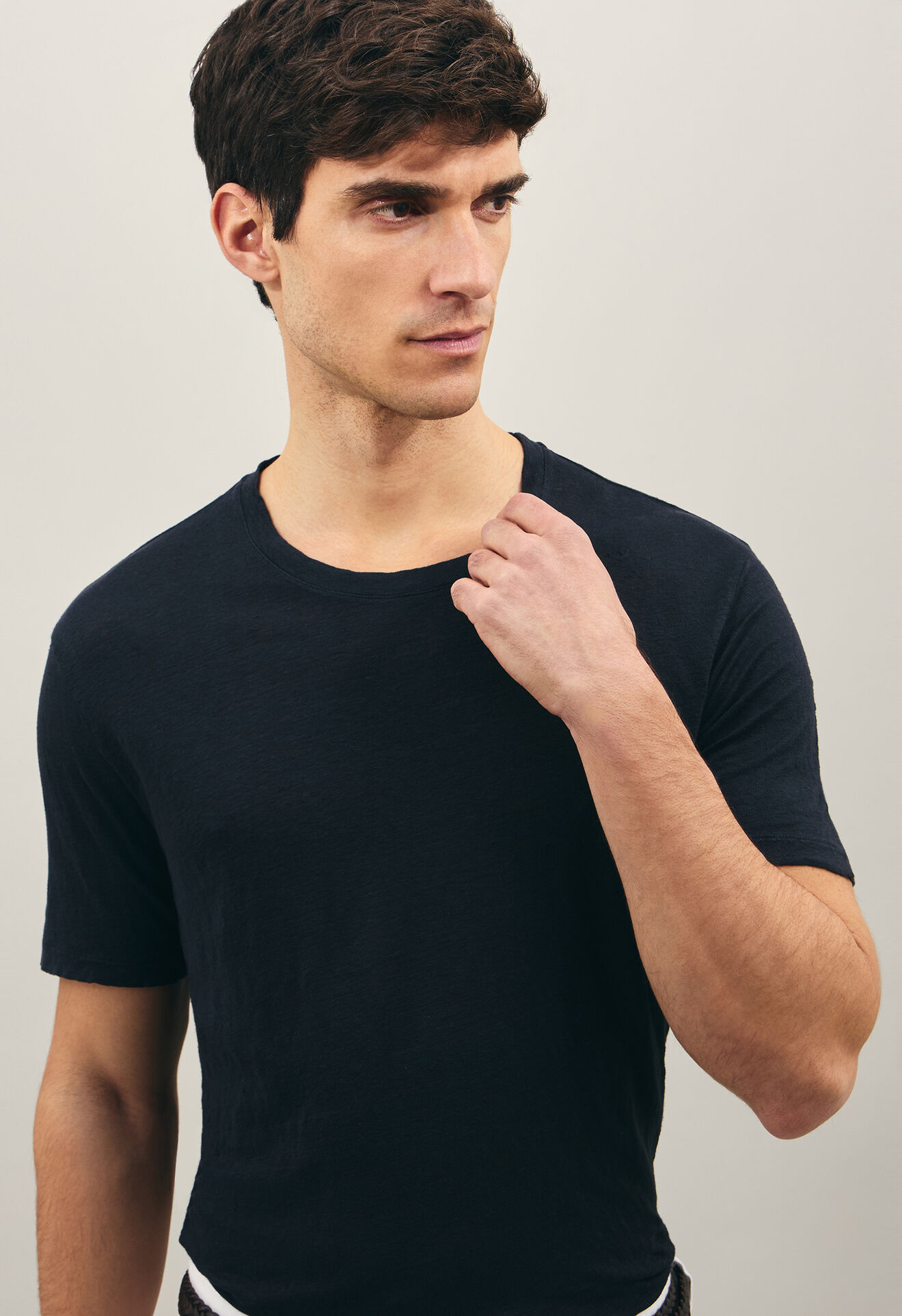 Linen TShirt in Blue Luxury Italian Knitwear for Men Boglioli®