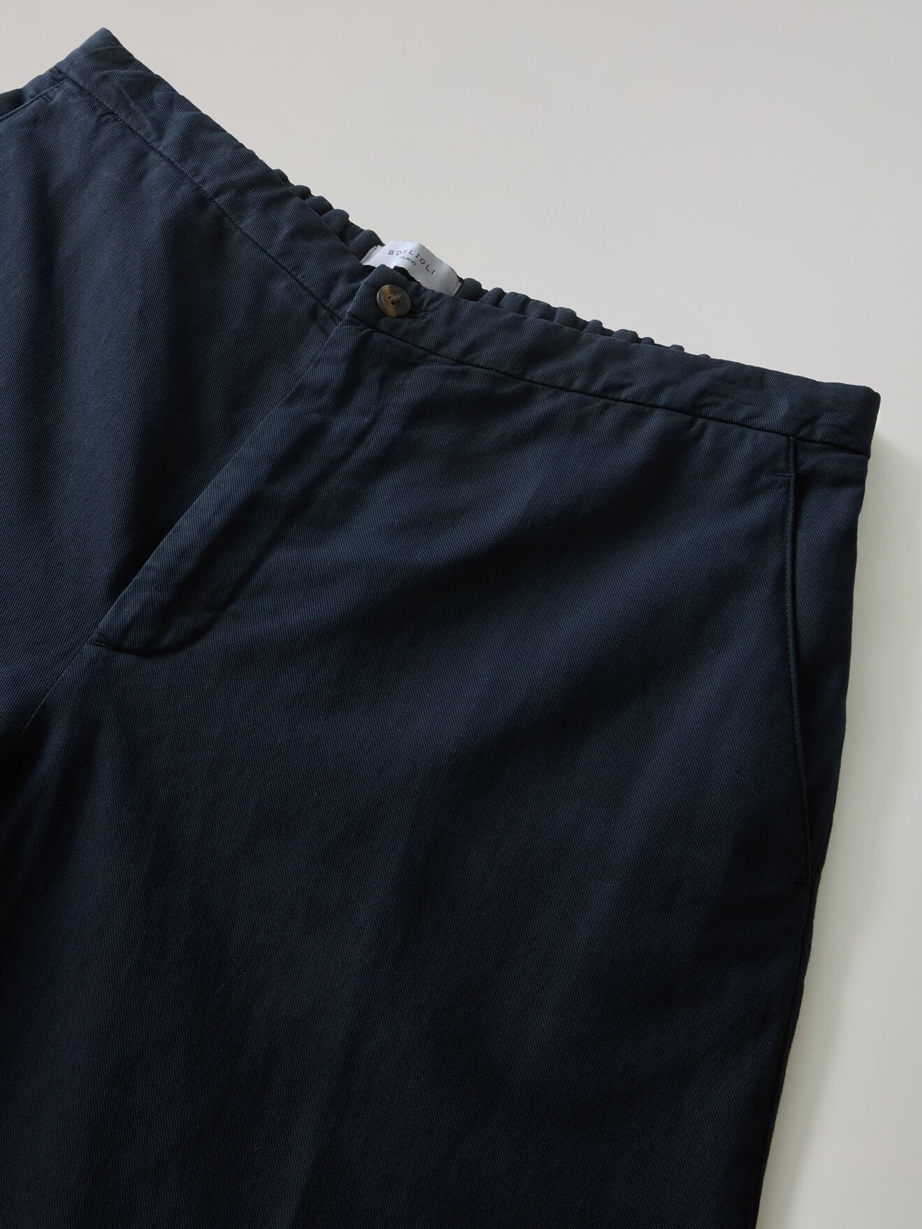 Boglioli Garment Dyed Cotton Linen gabardine Joggers Blue 80927QSB6403001086R0784