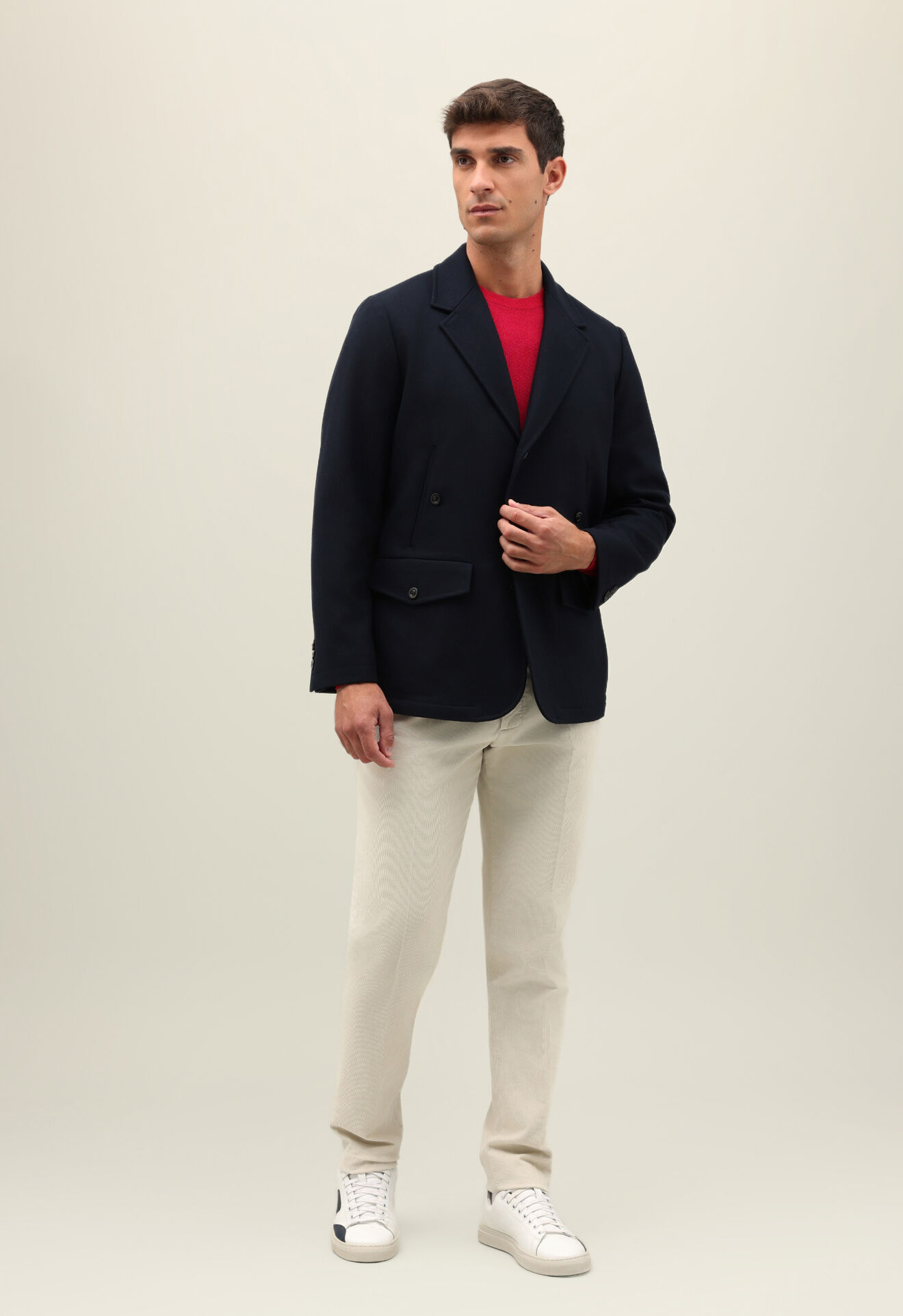 Boglioli Giacca casual in lana e cashmere Blu Scuro OC0198FB4710001790790